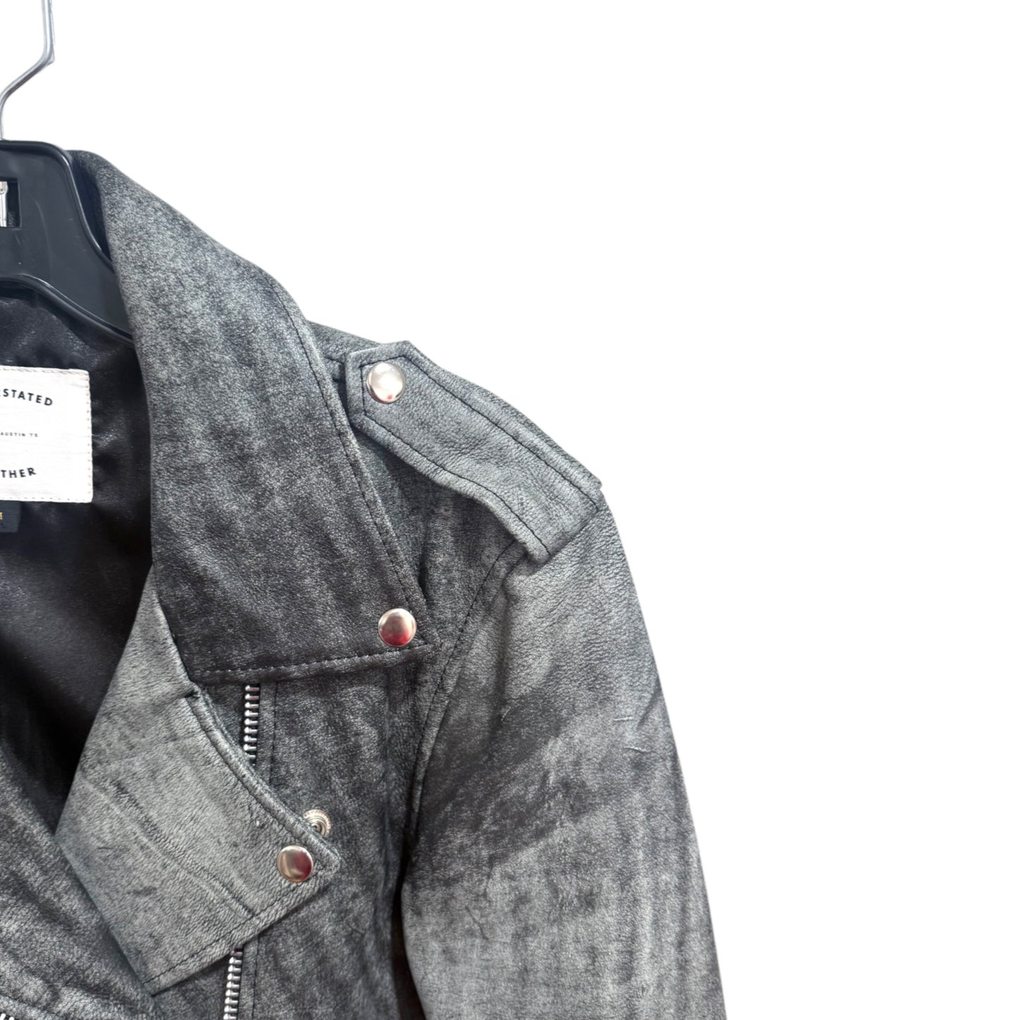 Understated Distressed Leather Motosport Jacket