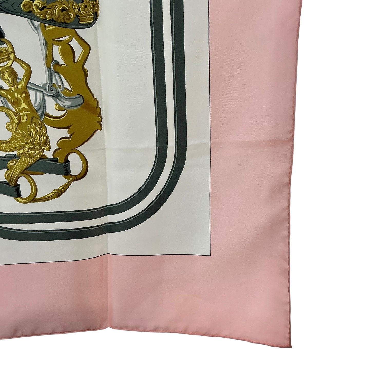 Hermès "Brides de Gala" Carré 90 Silk Scarf – Pink & White Equestrian Motif