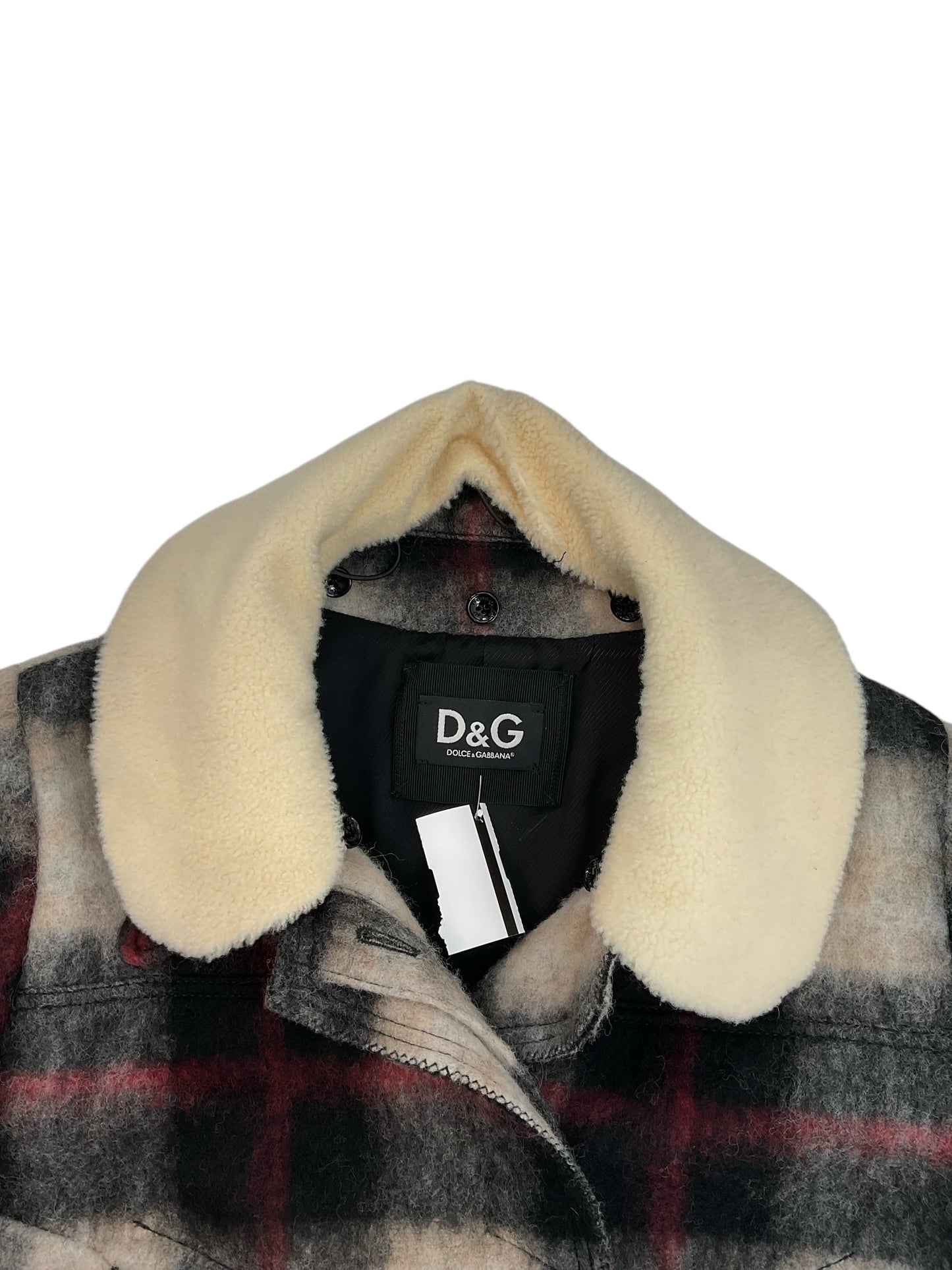 Dolce & Gabbana Plaid Wool Womens Coat