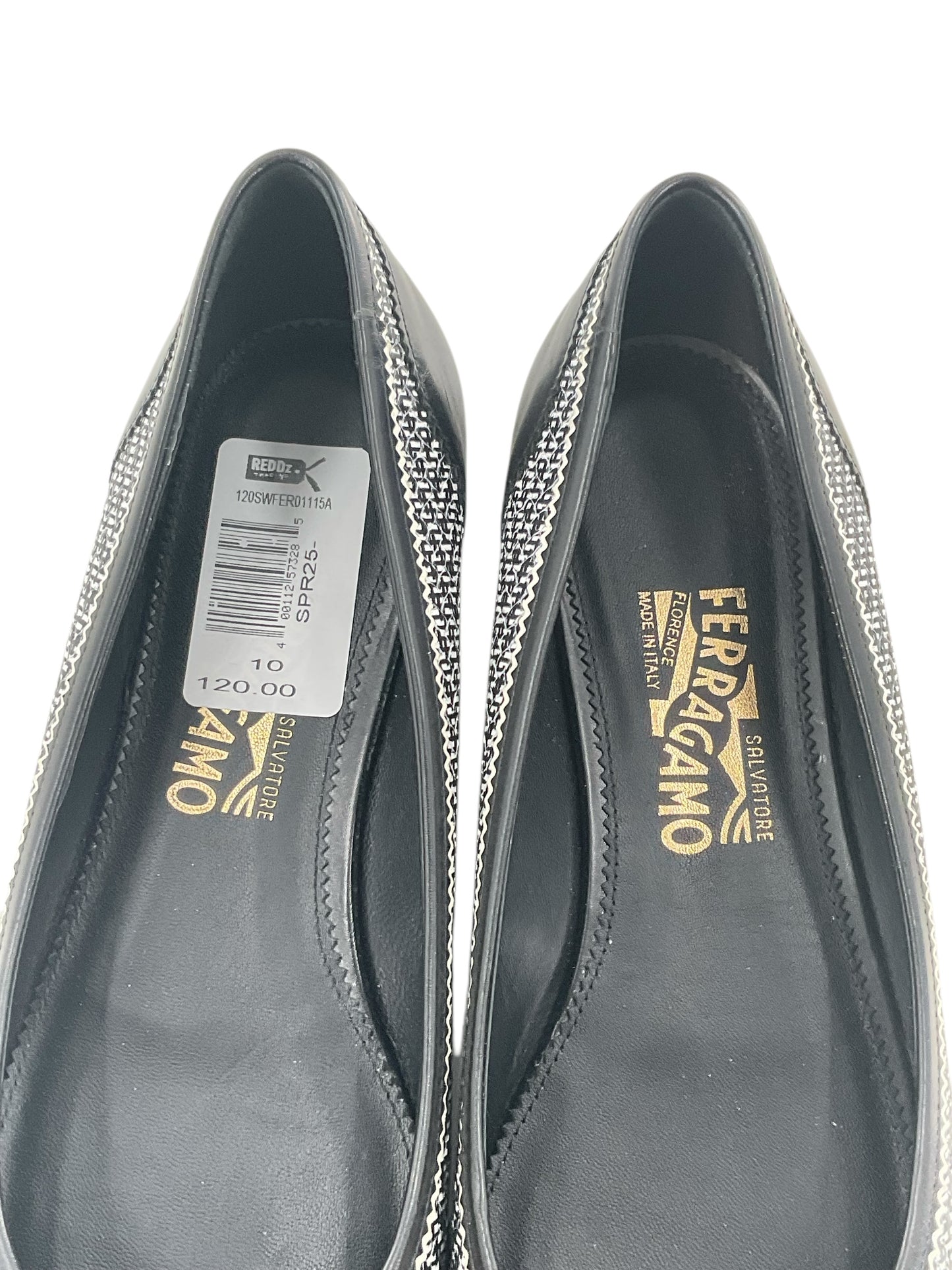 Salvatore Ferragamo Zig-Zag Ballerina Flats