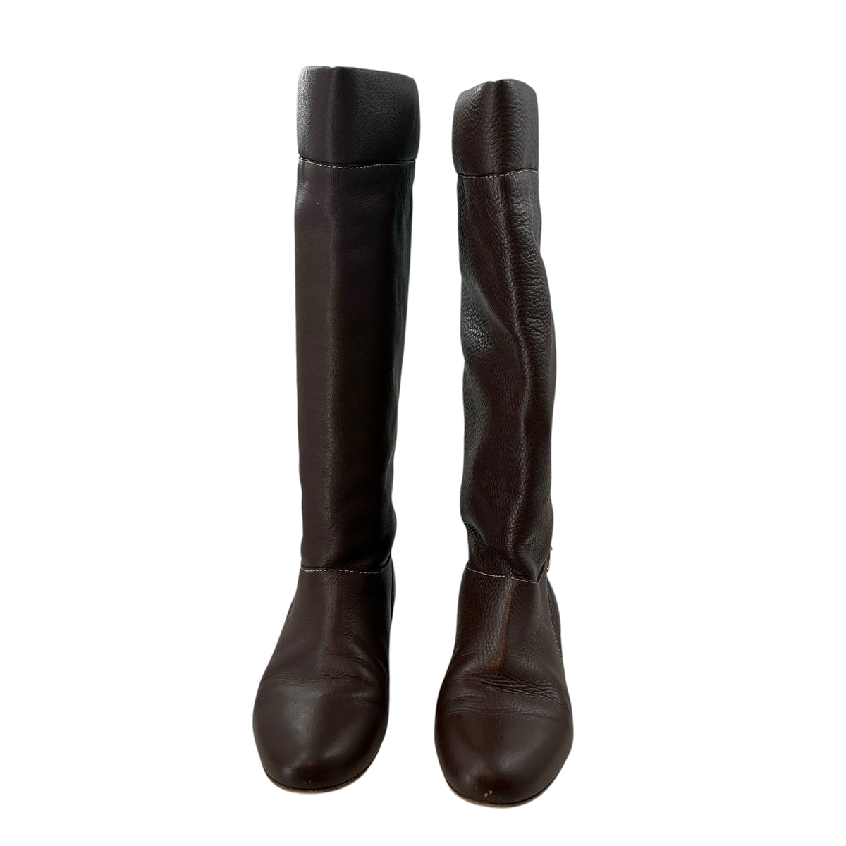 Chloé Brown Leather Knee-High Riding Boots