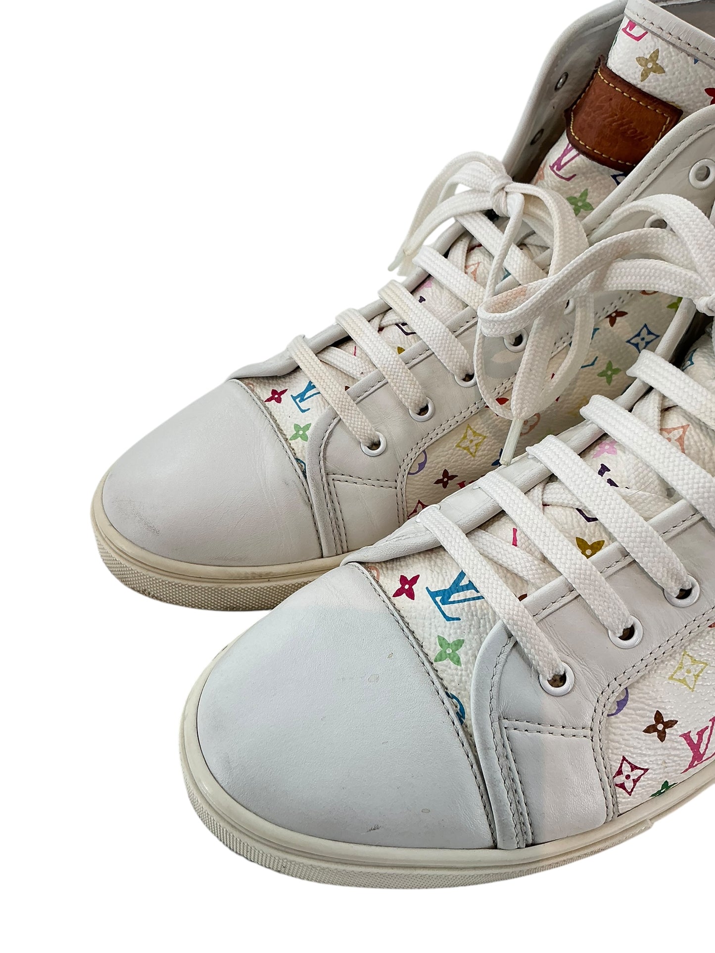 Louis Vuitton Limited Edition Takashi Murakami Multicolor Monogram Sneakers sz 39.5