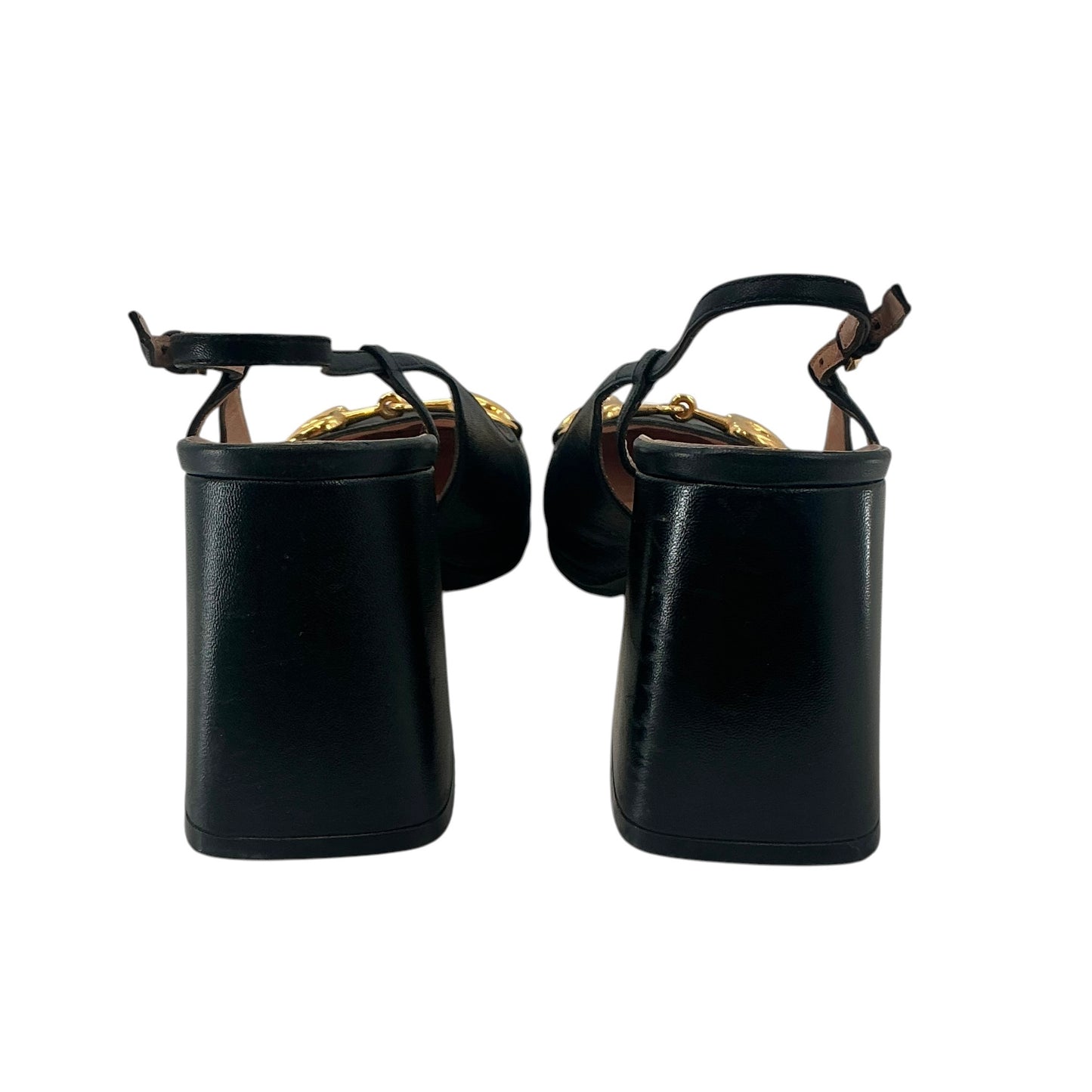 Gucci Baby Horsebit Leather Slingback Pumps