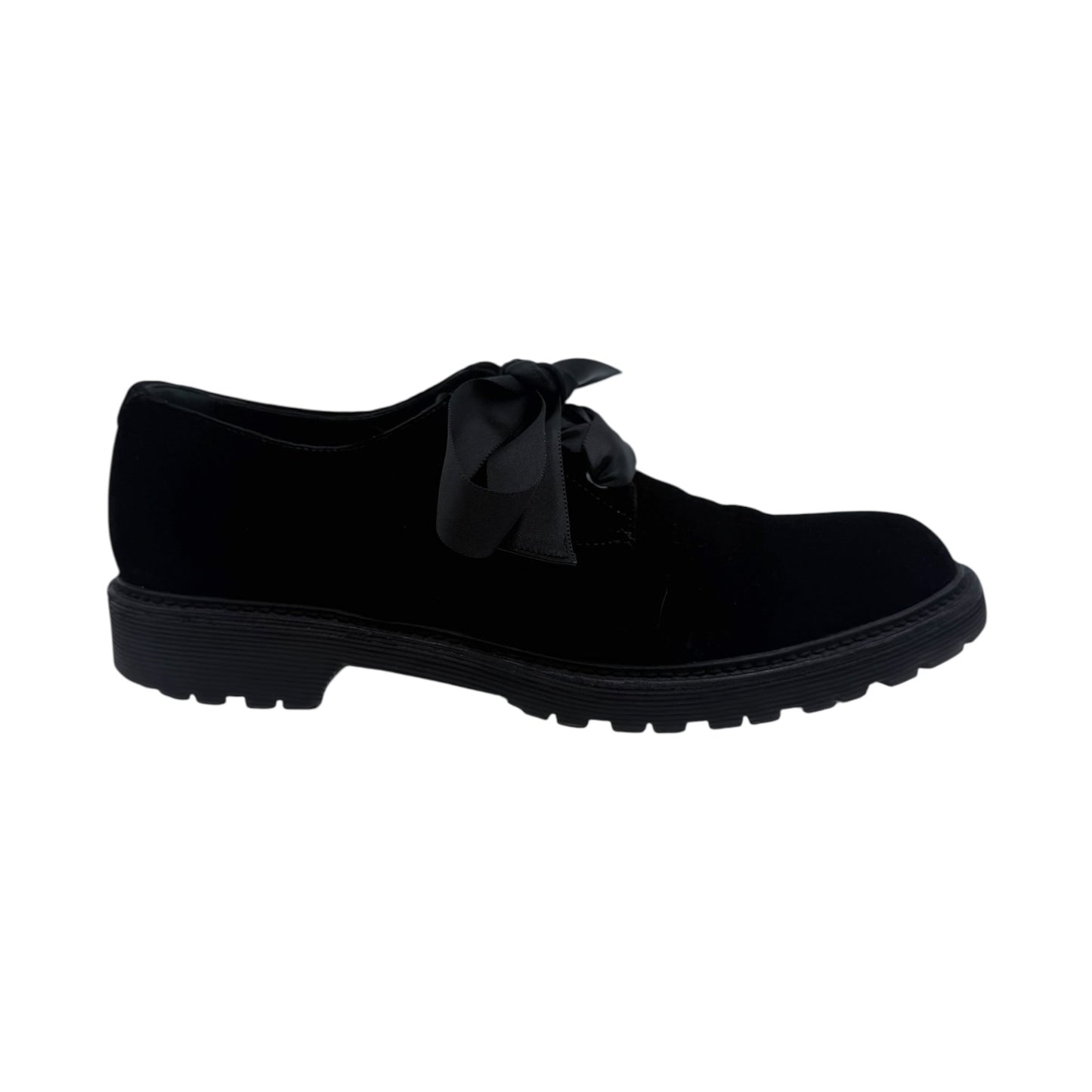 Saint Laurent Army Lace-up Velvet Shoes