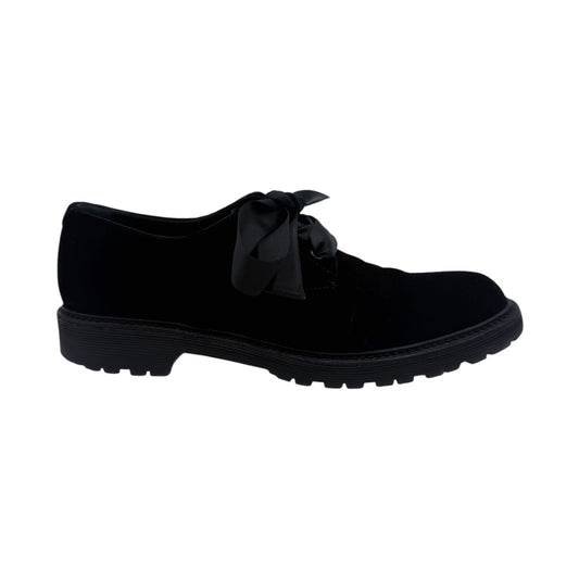 Saint Laurent Army Lace-up Velvet Shoes