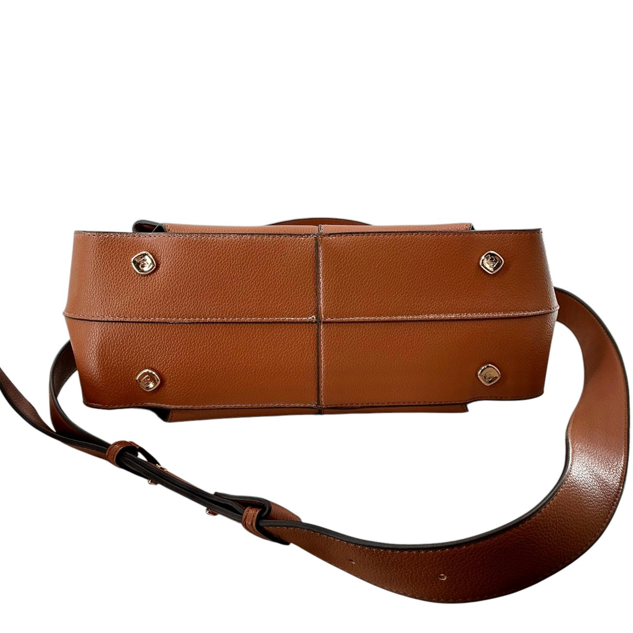 Polène Mokki Textured Camel Leather Top-Handle Shoulder Bag