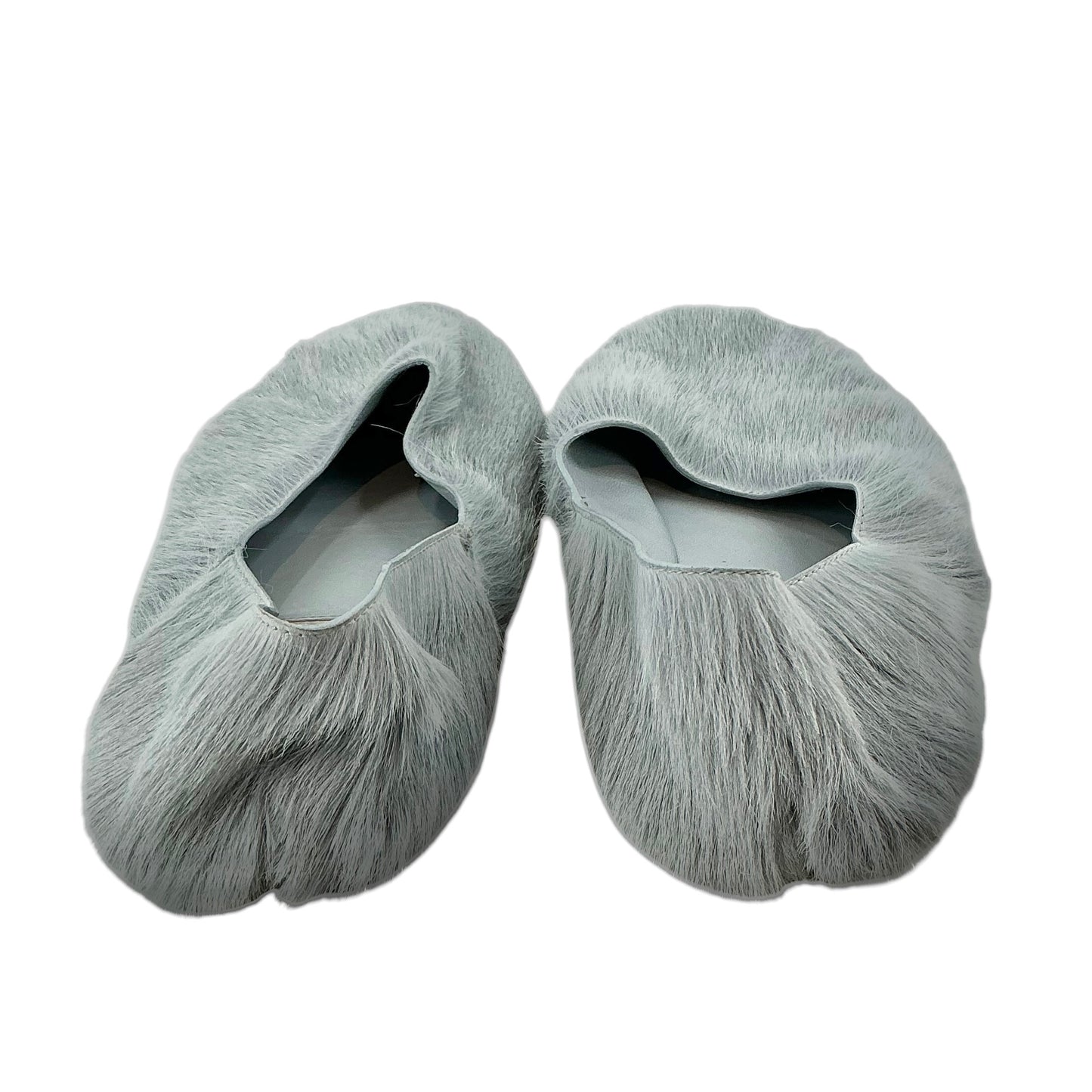 Jil Sander Light Gray Calf Hair Ballet Flats