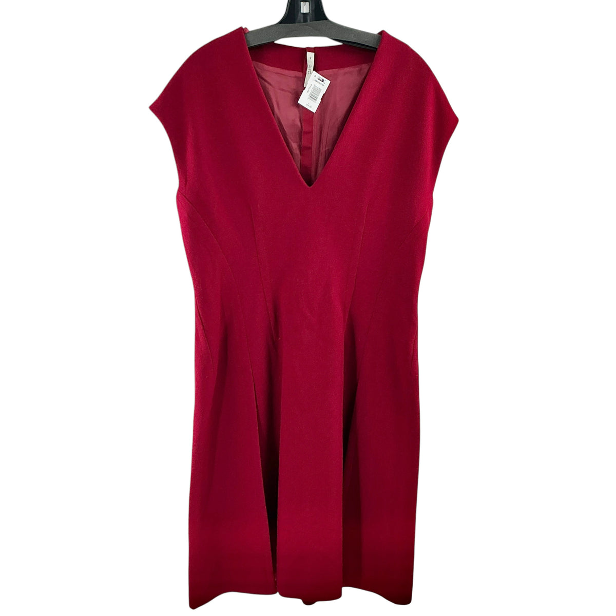 Prada Red Structured Cap Sleeve Cocktail Dress