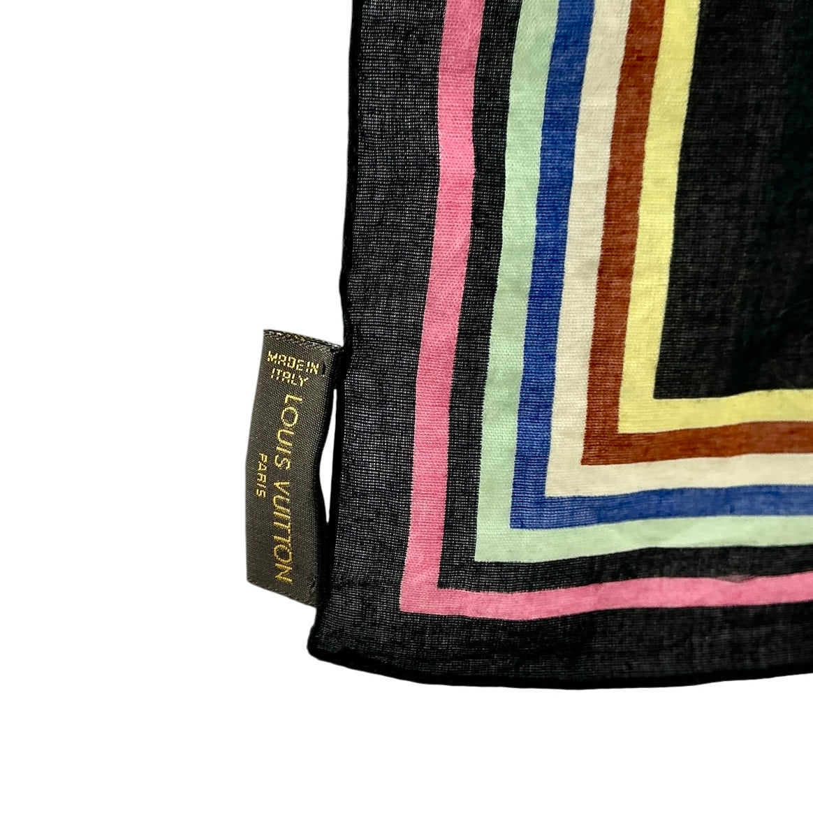 Louis Vuitton x Takashi Murakami Monogram Multicolore Silk Square Scarf - Black