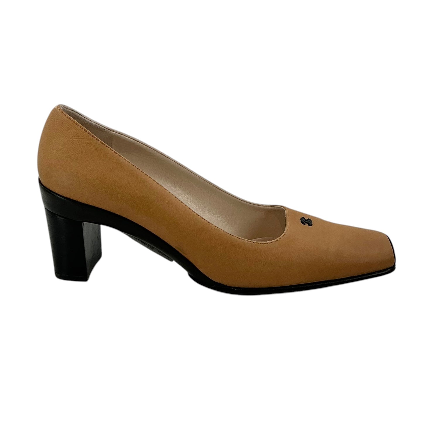 Chanel Two-Tone Block Heel Pumps