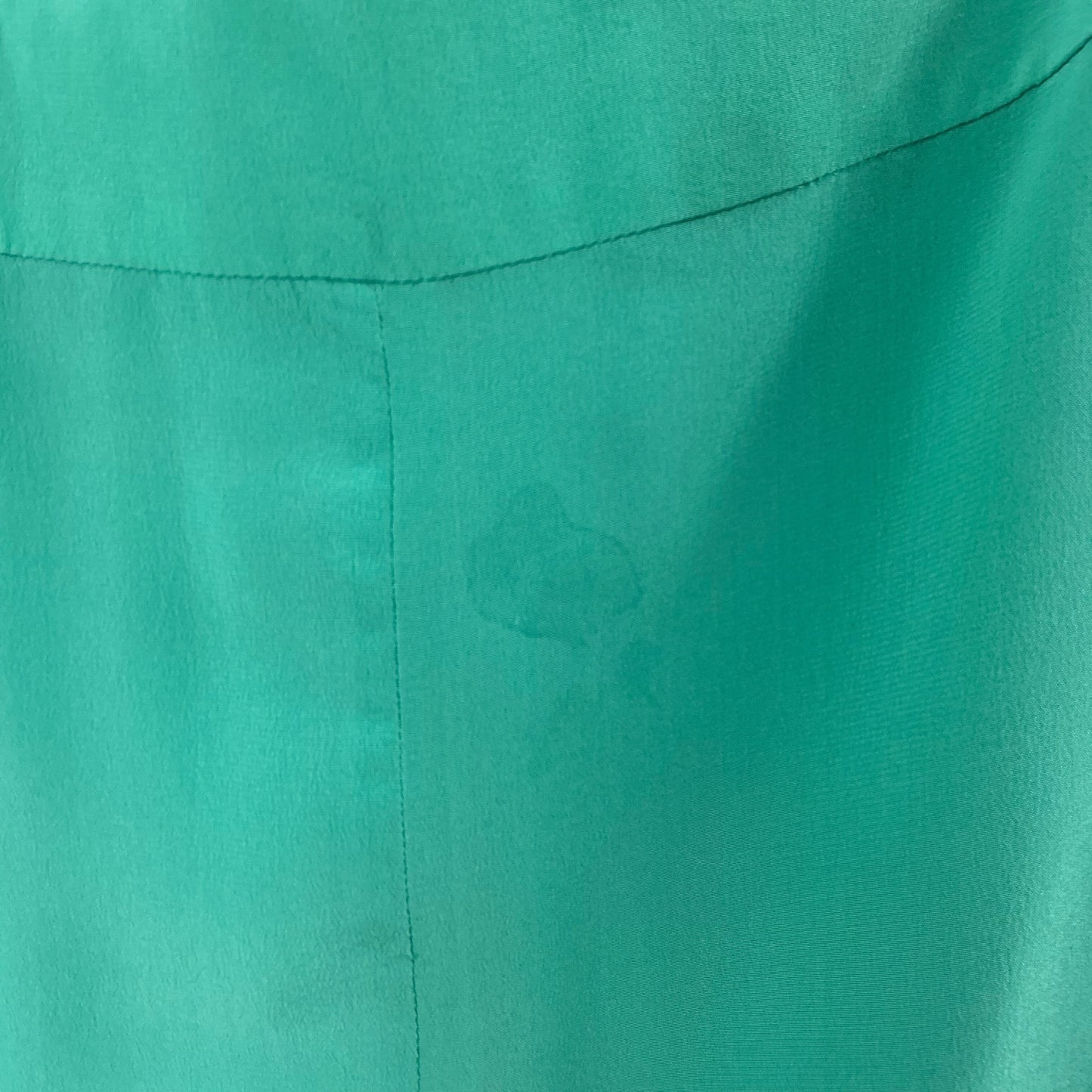 Chanel Aqua Green Silk Midi Mermaid Skirt