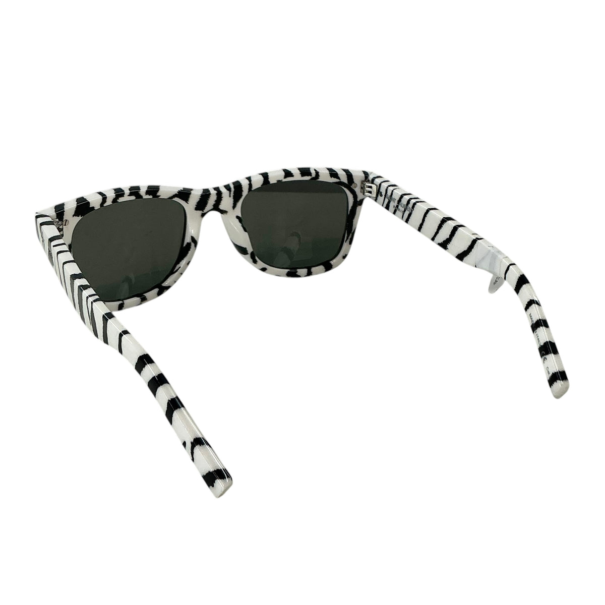 Saint Laurent White & Black Zebra Print SL 51 Wayfarer Sunglasses