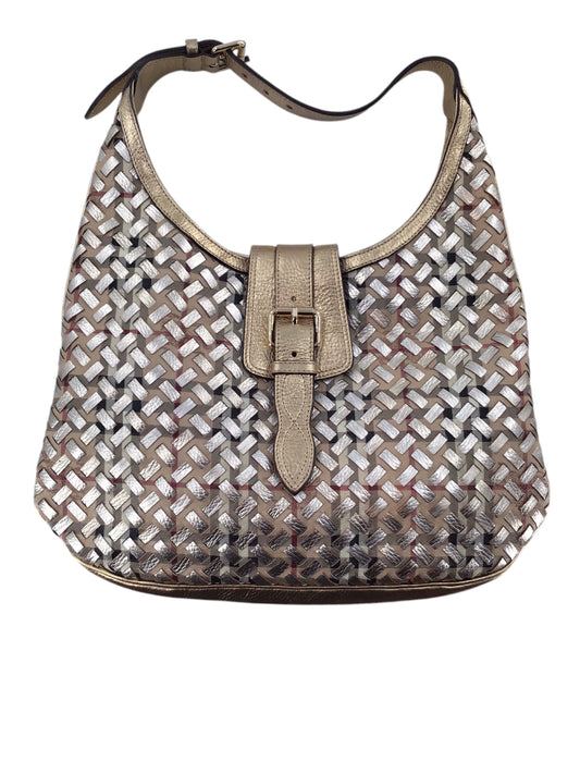 Burberry Woven Haymarket Brooke Hobo Bag