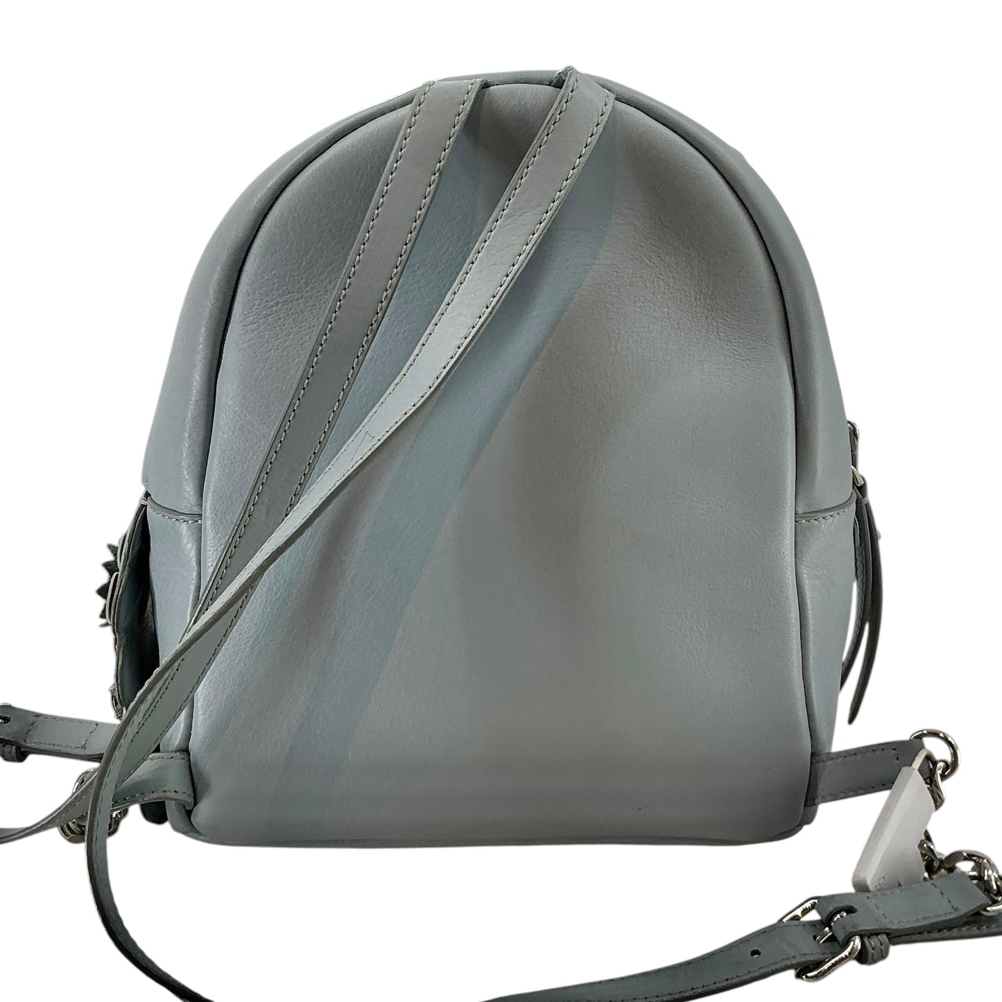Fendi "By The Way" Mini Embellished Leather Backpack – Slate Blue / Gray