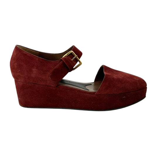 Marni Suede Mary Jane Platform Wedges