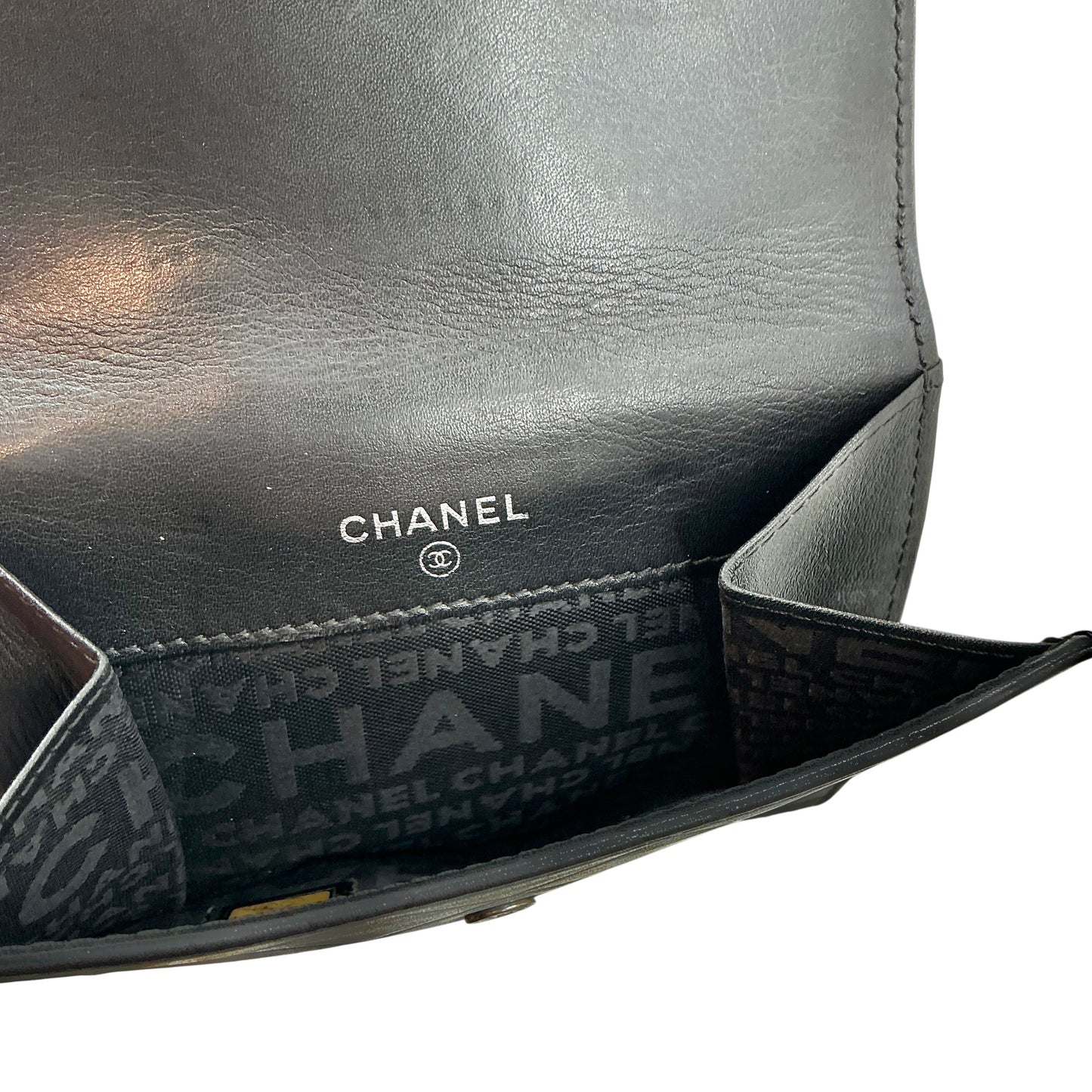 Chanel Matelassé Embossed Logo Wallet