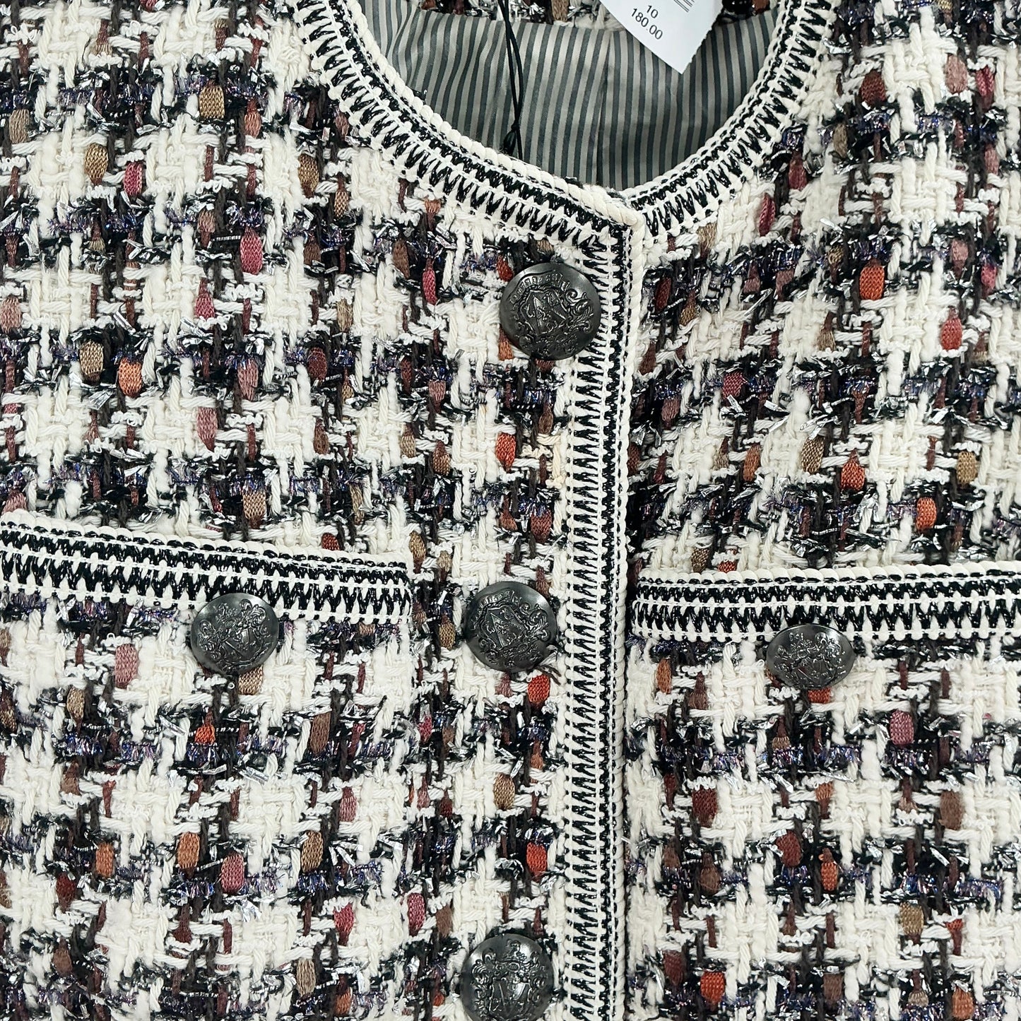 Veronica Beard Cirtane Houndstooth Tweed Jacket