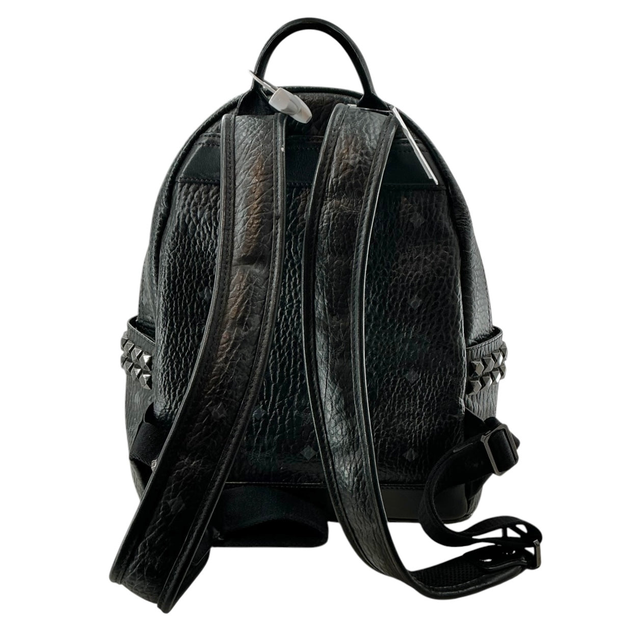 MCM Stark Side Studs Backpack in Black Visetos