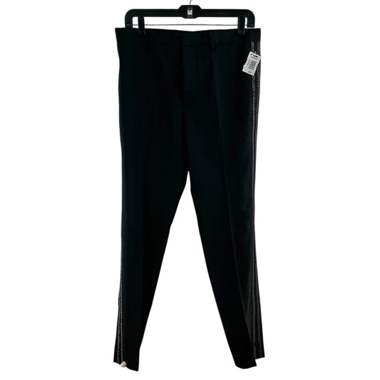 Givenchy Black Tailored Tuxedo Dress Pants Side Detail Stripe