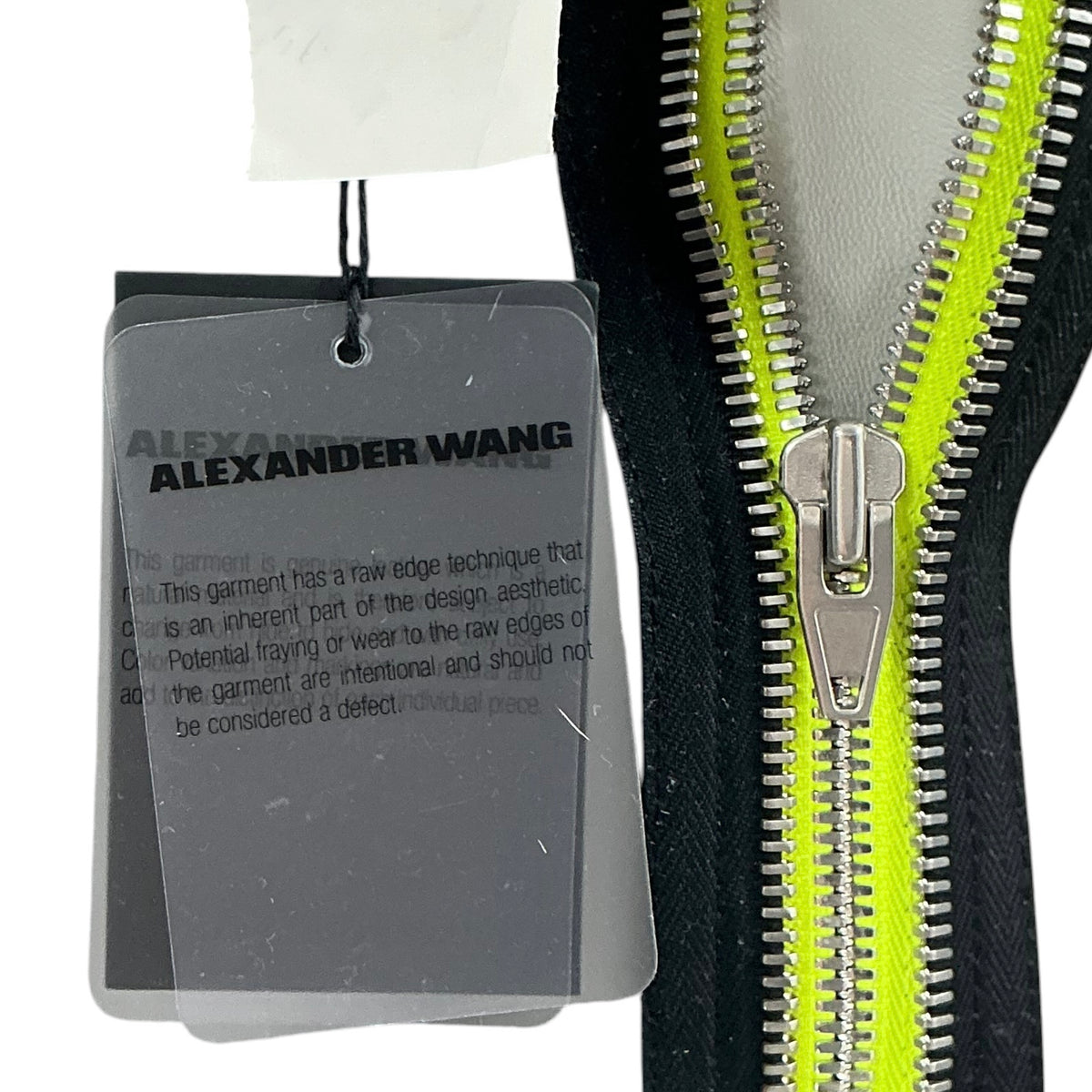 Alexander Wang Gray Faux Suede Neon Zip Shearling Coat