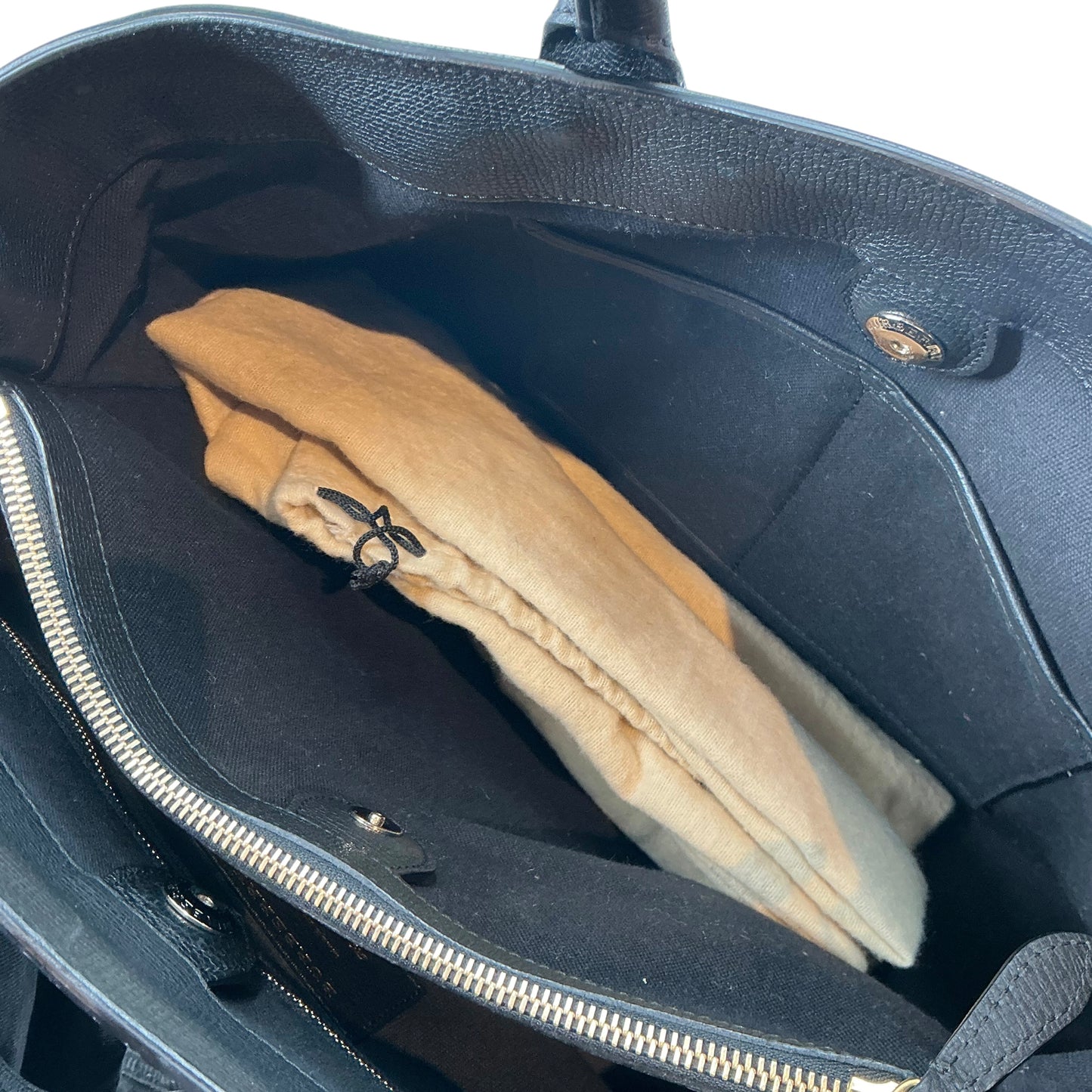 Burberry Grainy Leather House Check Banner Tote (Large)
