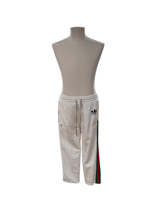 Gucci x Adidas White Jogger Pants
