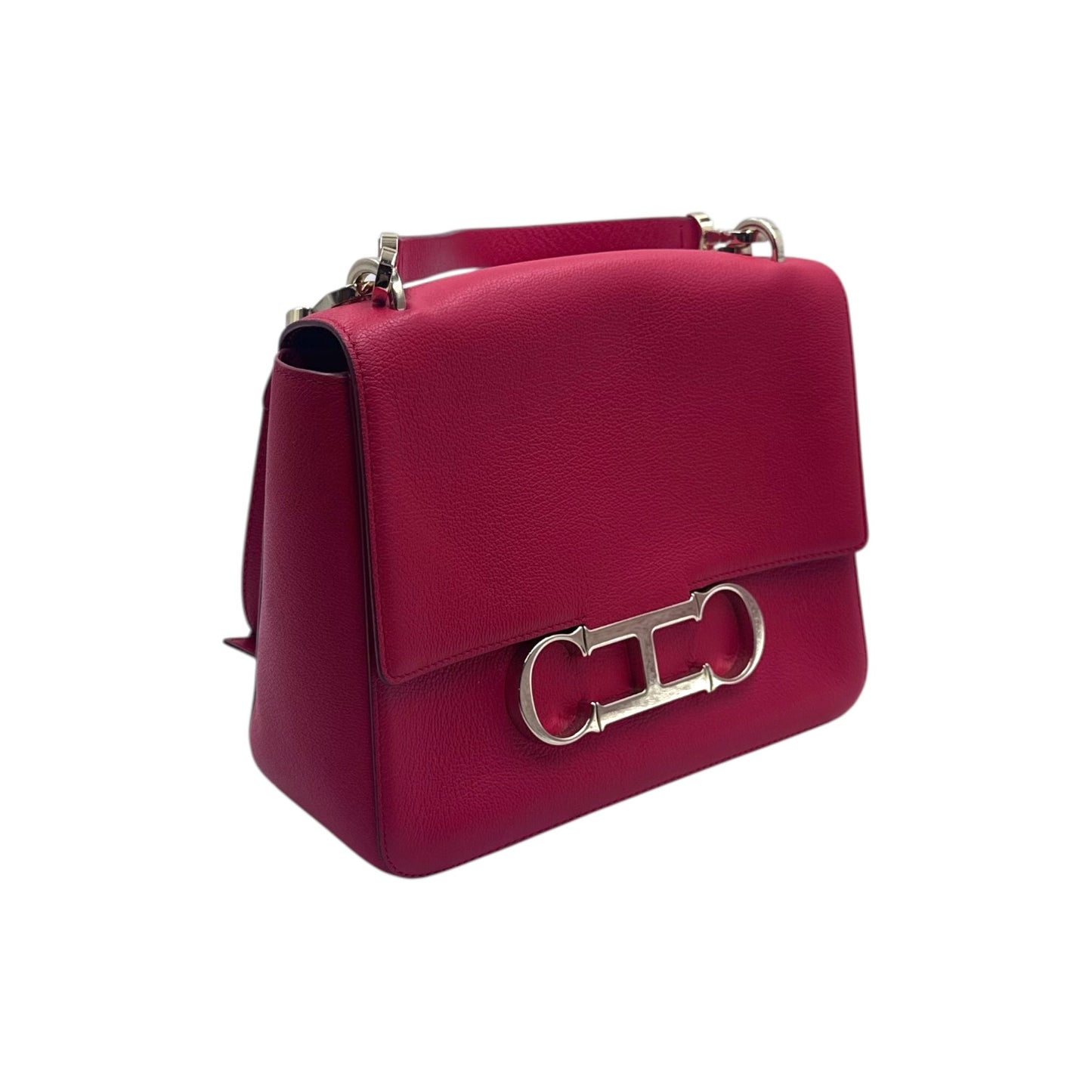 Carolina Herrera Initials Insignia Leather Shoulder Bag