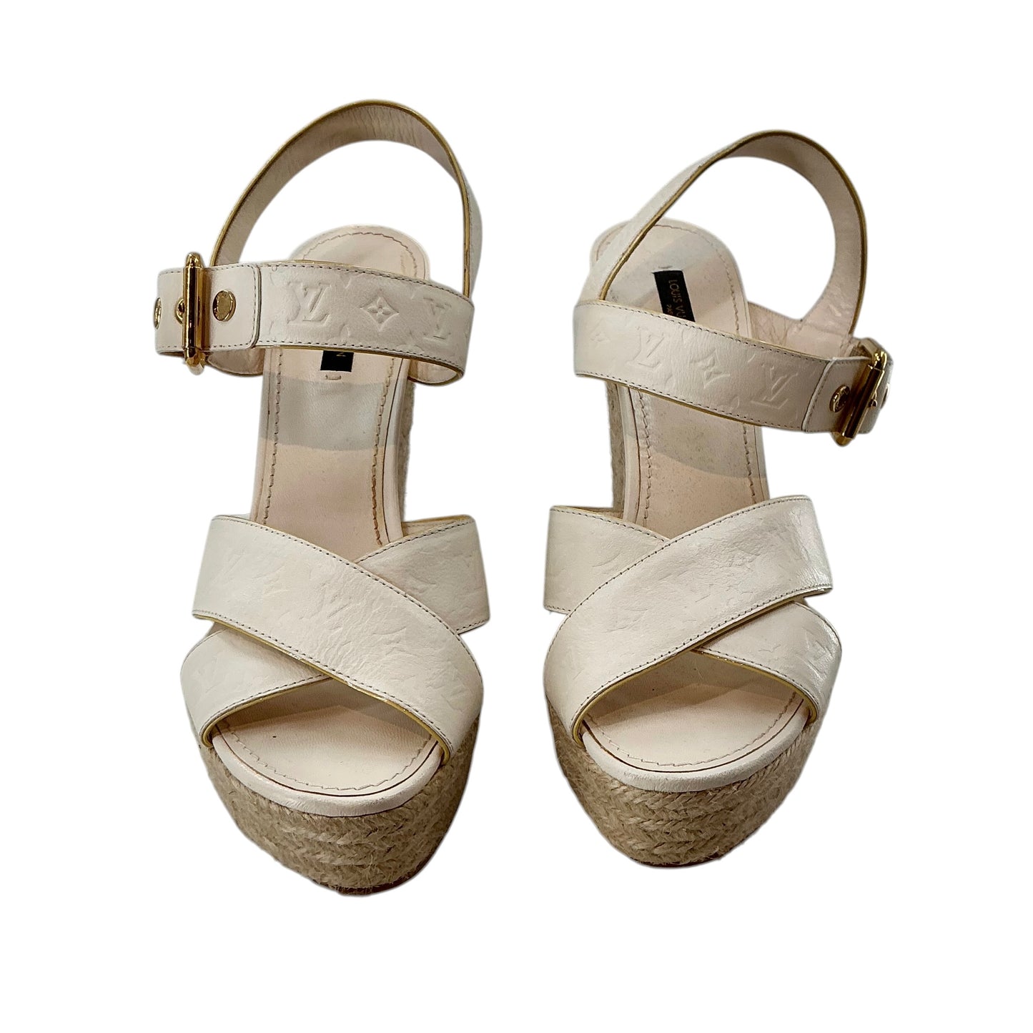 Louis Vuitton Formentera Monogram Wedge Sandals