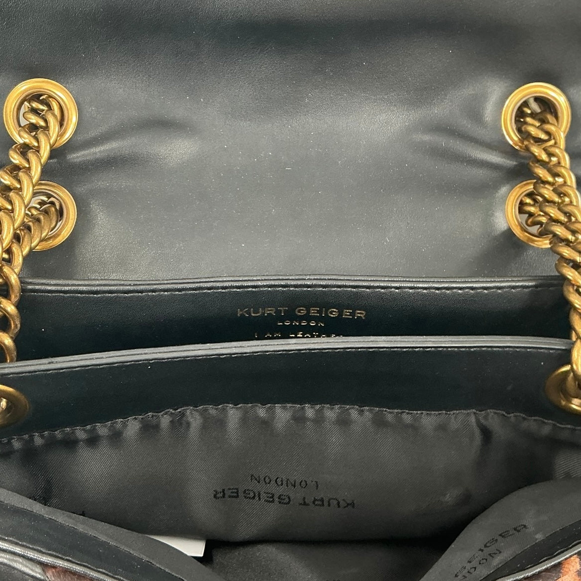 Kurt Geiger London Large Soho Leather & Calf Hair Shoulder Bag