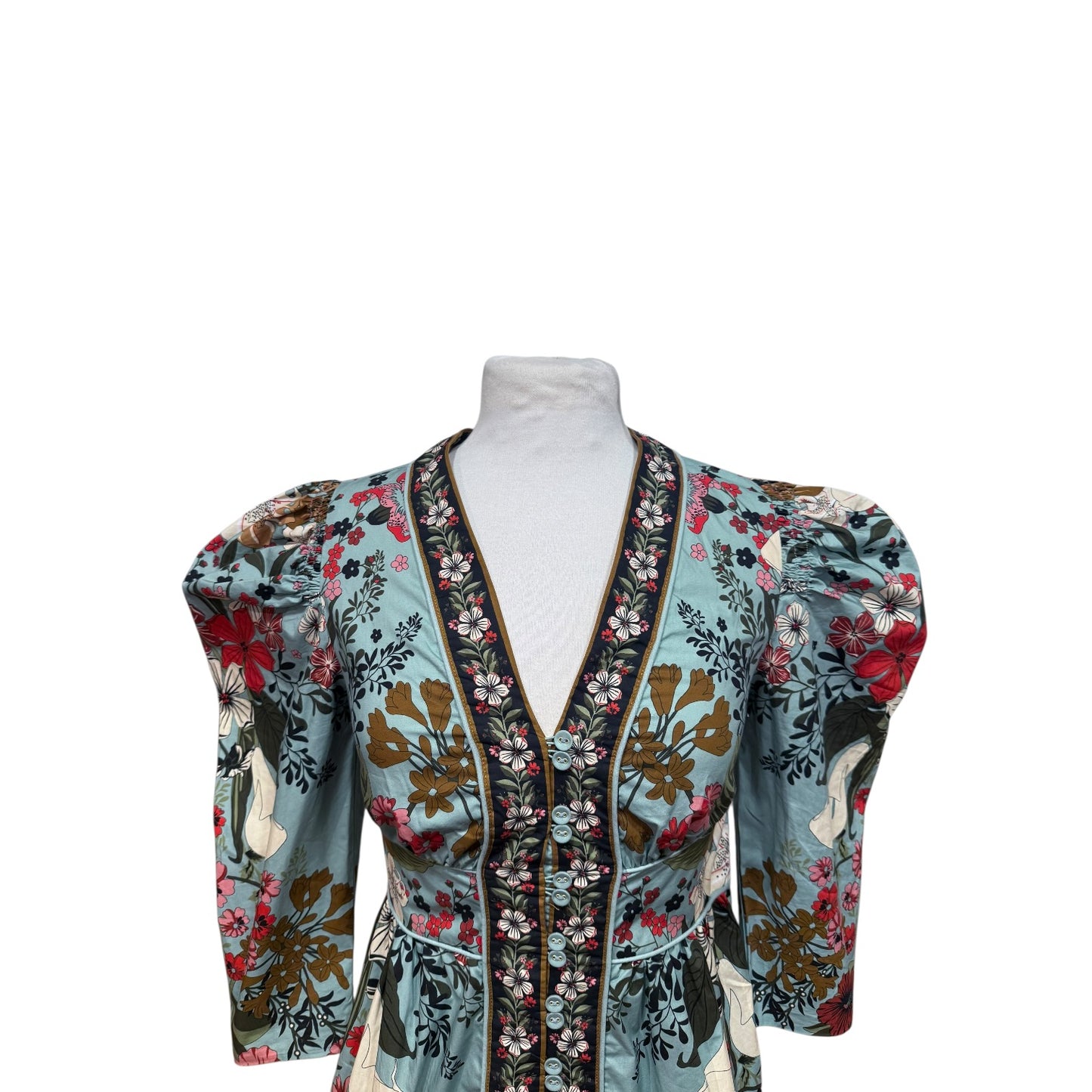 Farm Rio Blue Floral Mini Dress