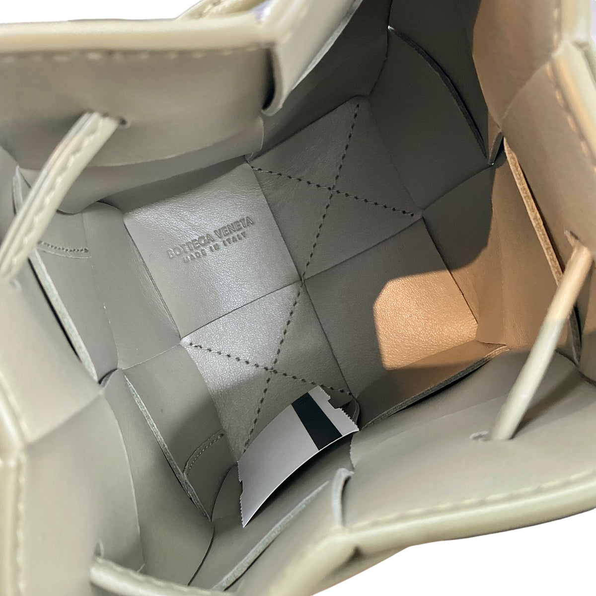 Bottega Veneta Mini Cassette Woven Leather Bucket Bag