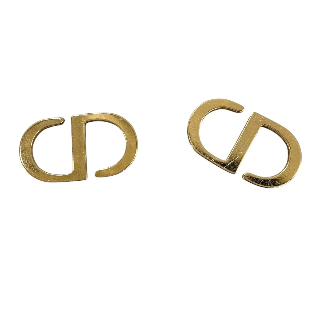 Dior Petit CD Stud Earrings in Gold-Finish Metal