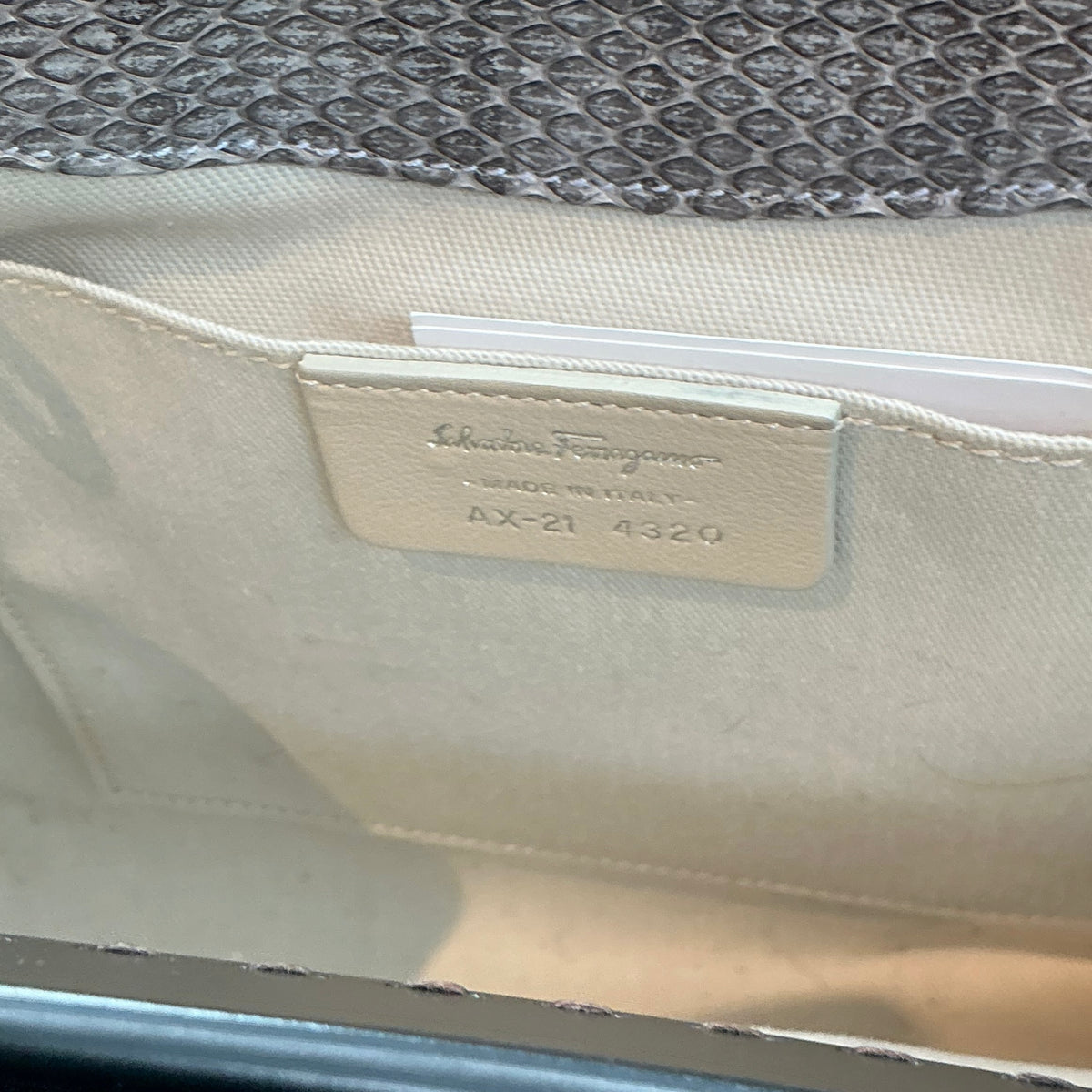 Salvatore Ferragamo Python Skin Gancini Hobo Bag