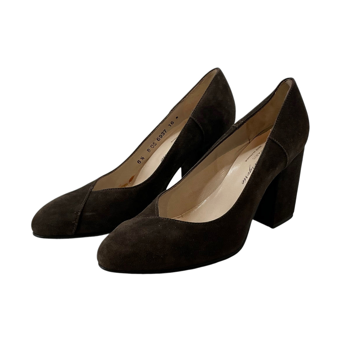 Robert Clergerie Paris Suede Block Heel Pumps