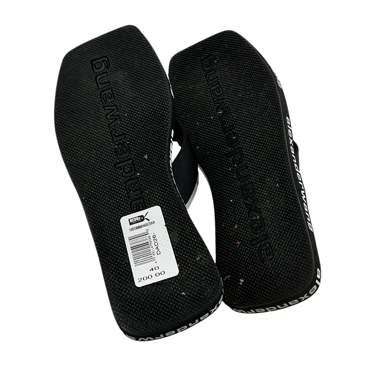 Alexander Wang Logo Wedge Flip Flop Sandals
