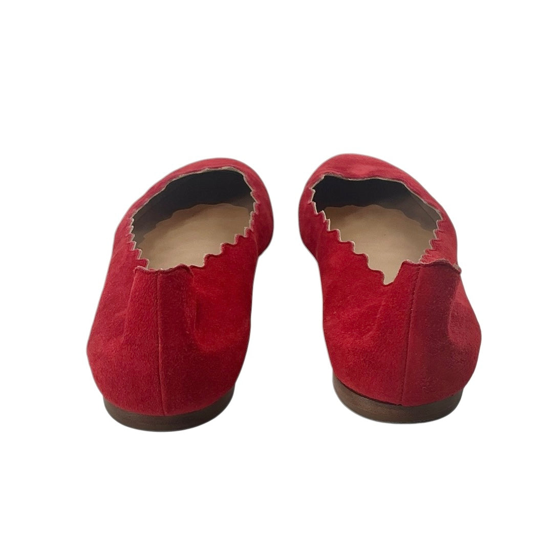 Chloé Lauren Scalloped Suede Ballet Flats