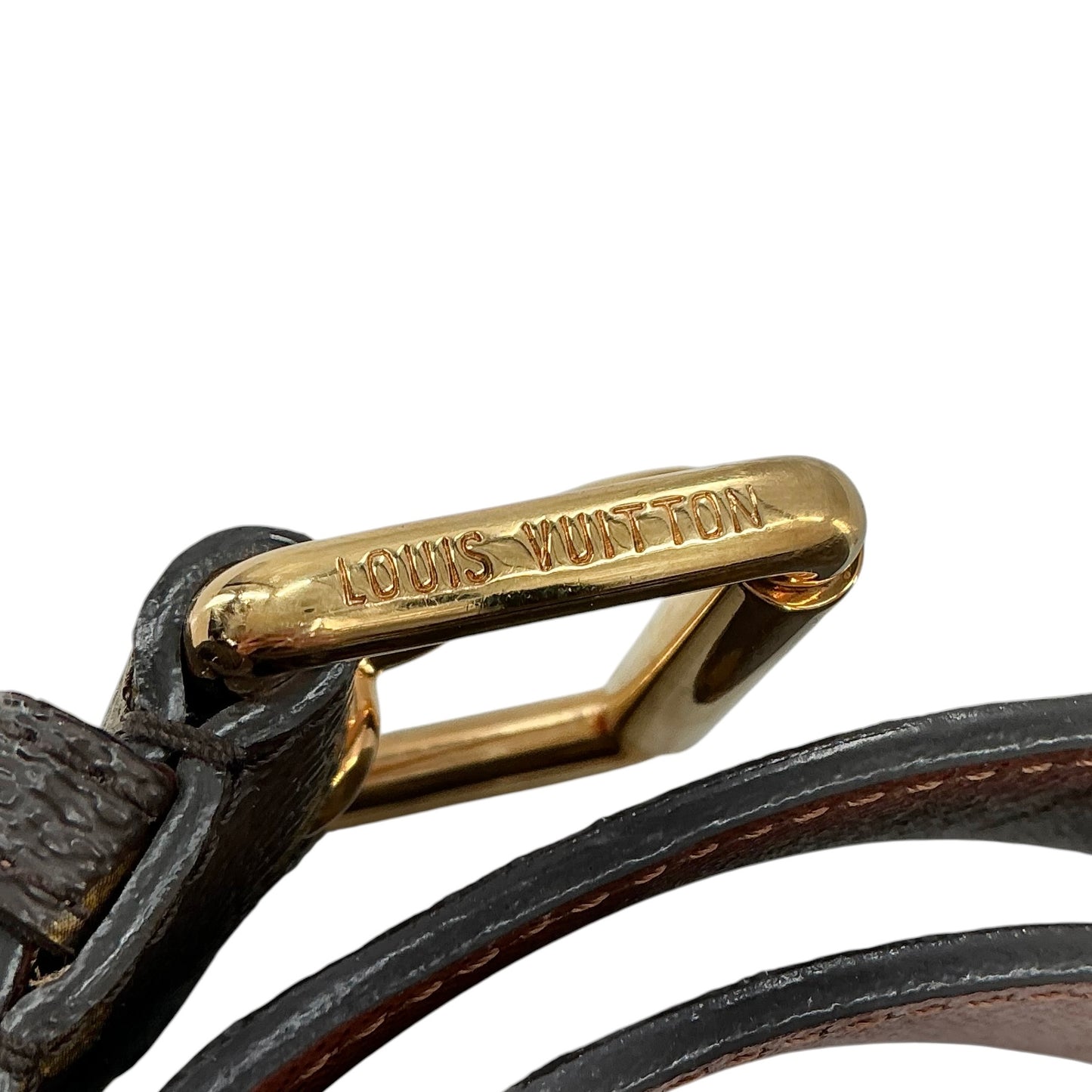 Louis Vuitton Monogram Canvas Ceinture Belt with Gold-Tone Buckle