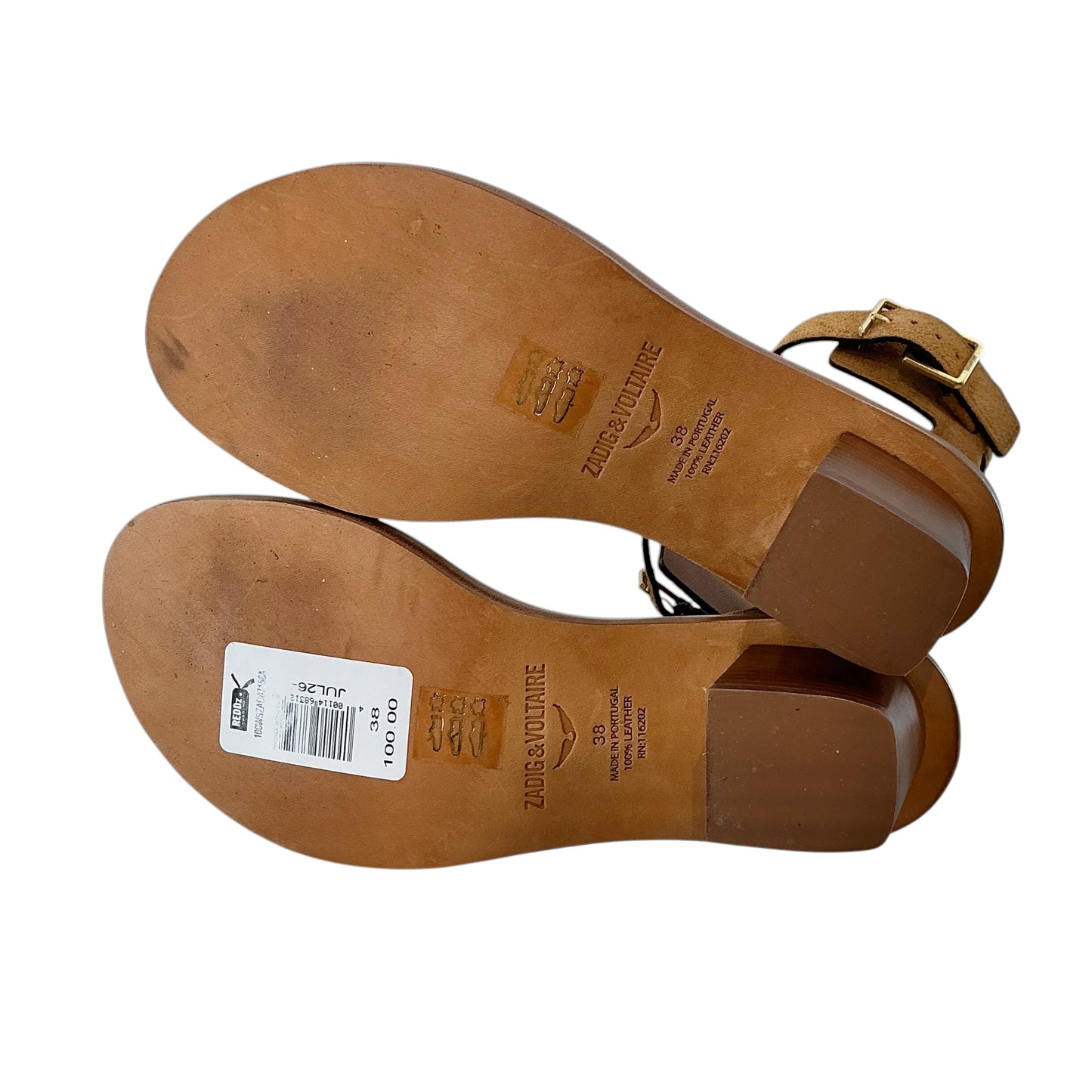 Zadig & Voltaire Cecilia Caprese Suede Block Heel Sandals