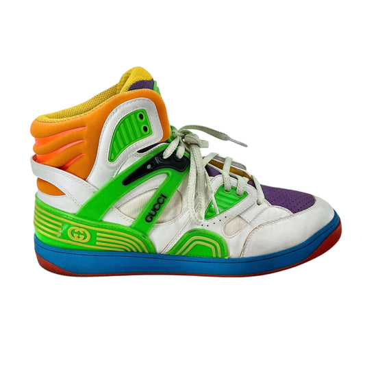 Gucci Basket Multicolor Leather High-Top Sneakers