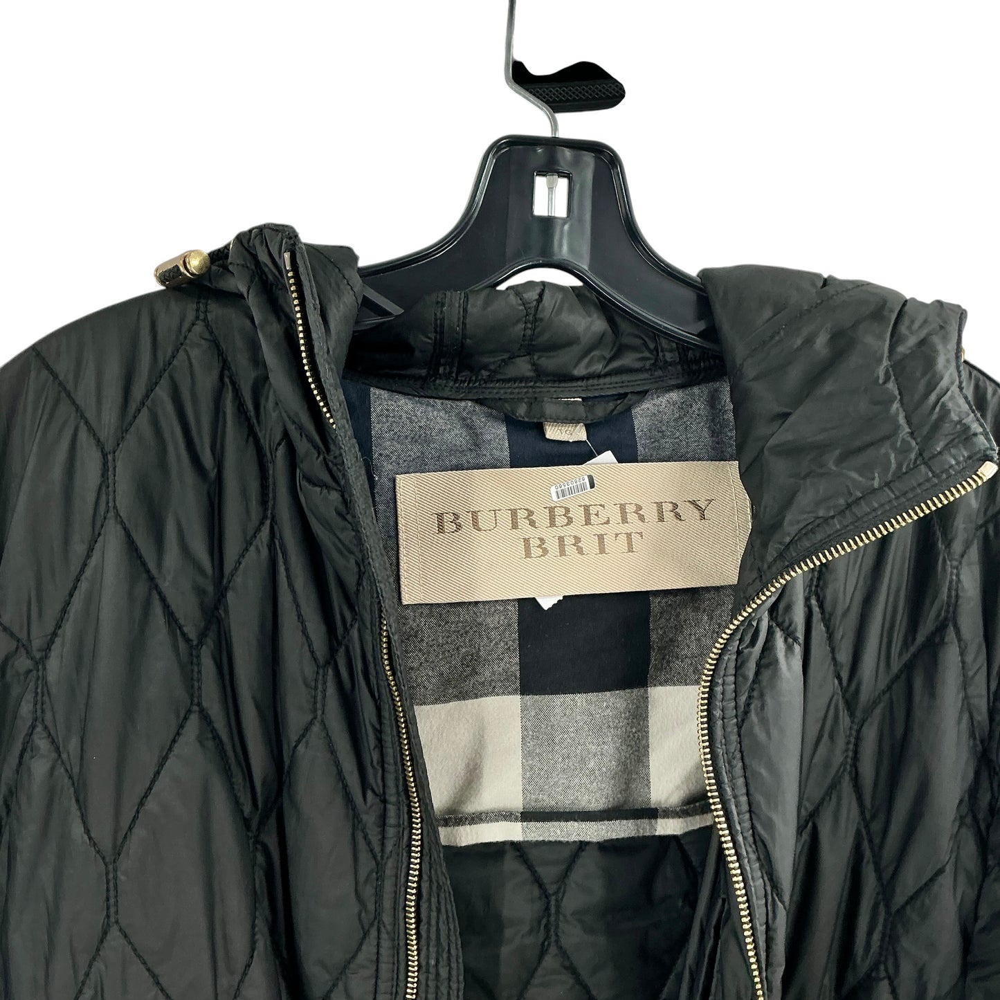 Burberry Brit Black Diamond Quilted Hooded Jacket