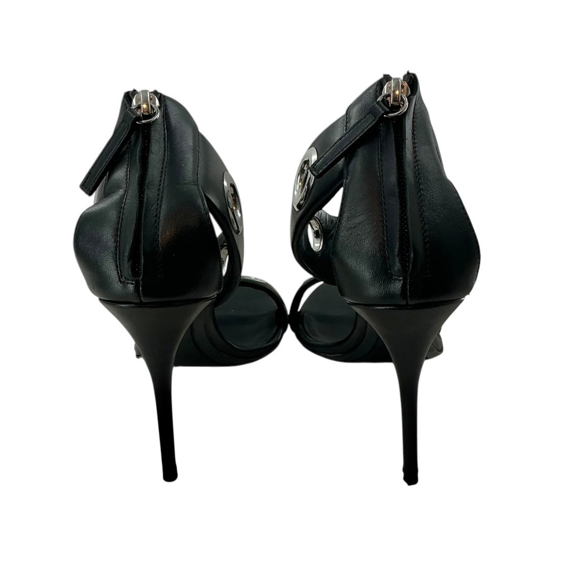 Giuseppe Zanotti Leather Grommet Ankle-Strap Sandals