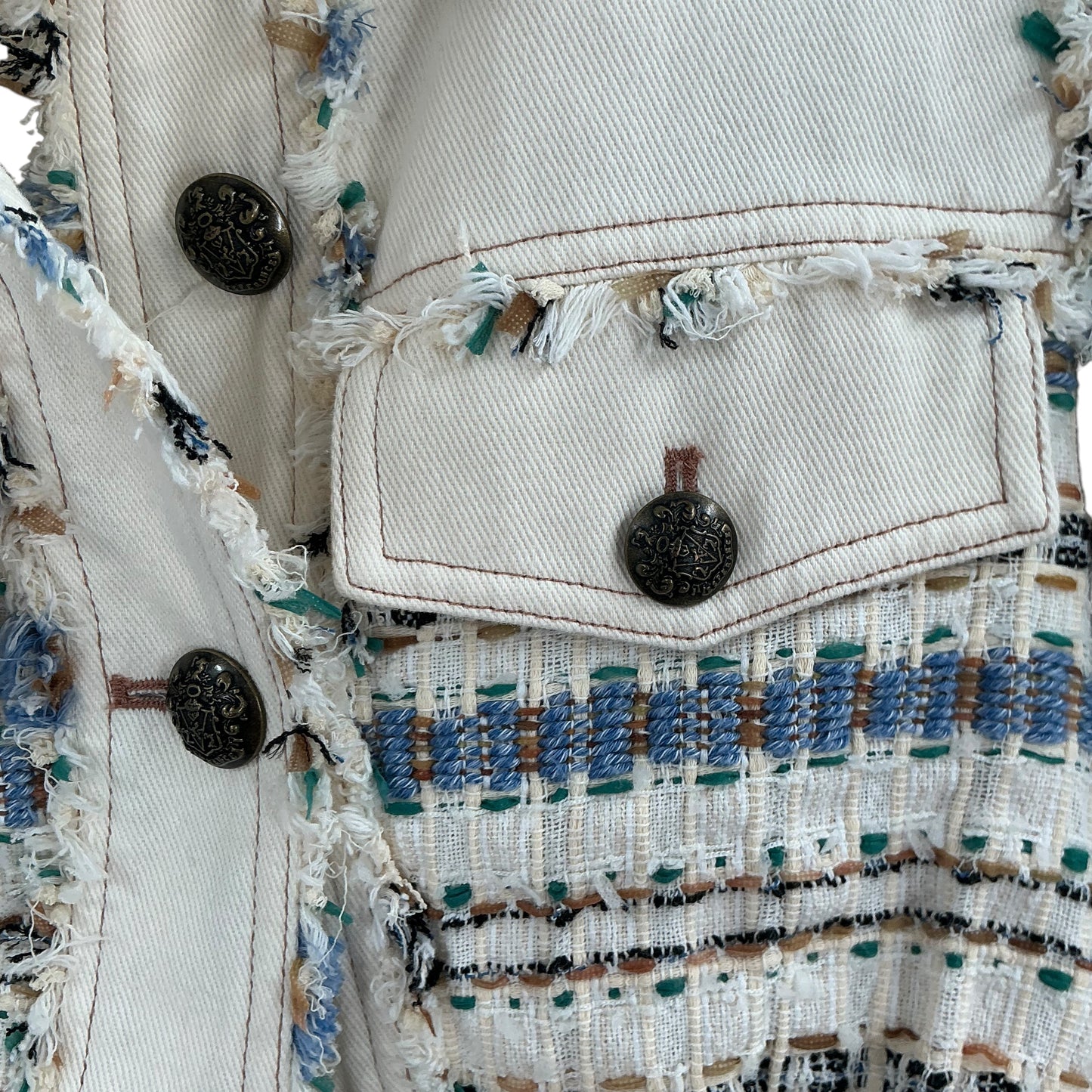 Veronica Beard "Darren" Tweed & Gabardine Paneled Jacket