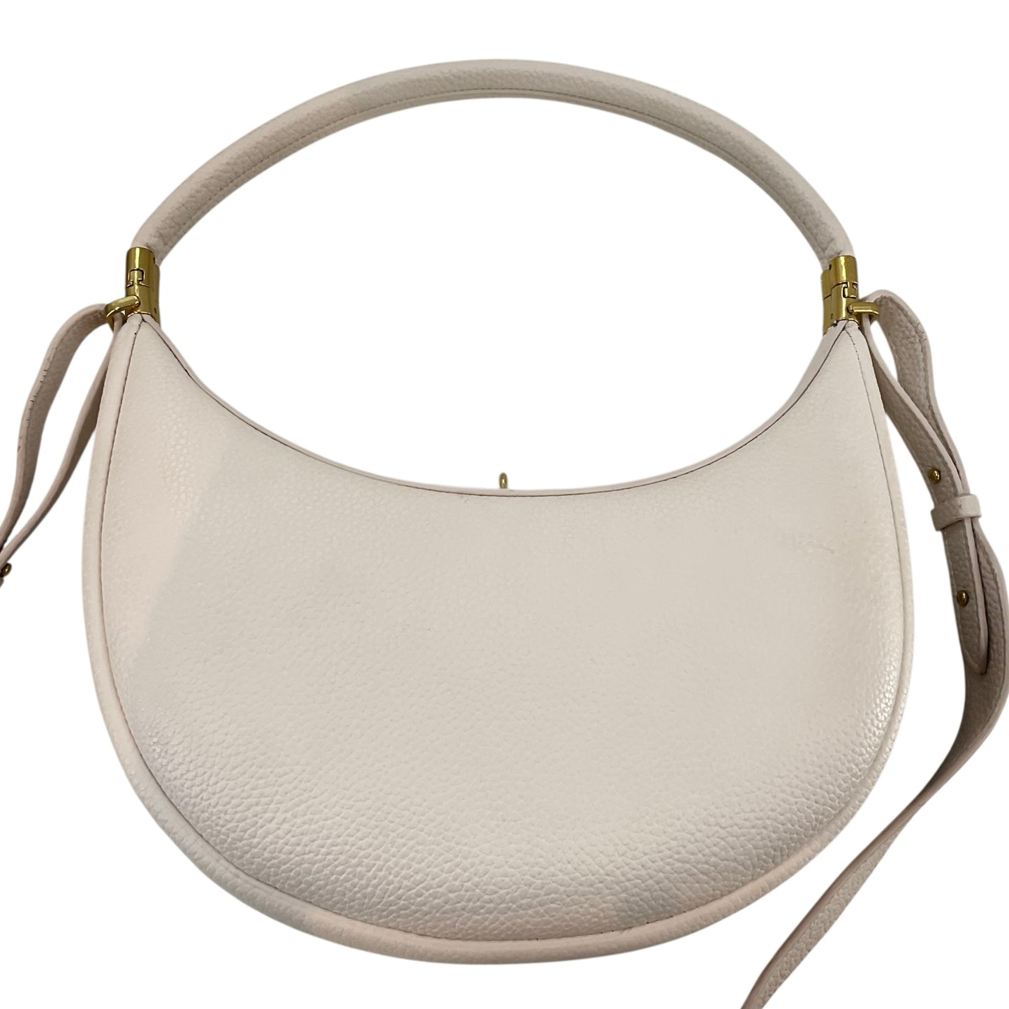 Songmont Medium Luna Bag – Ivory Pebbled Full-Grain Leather