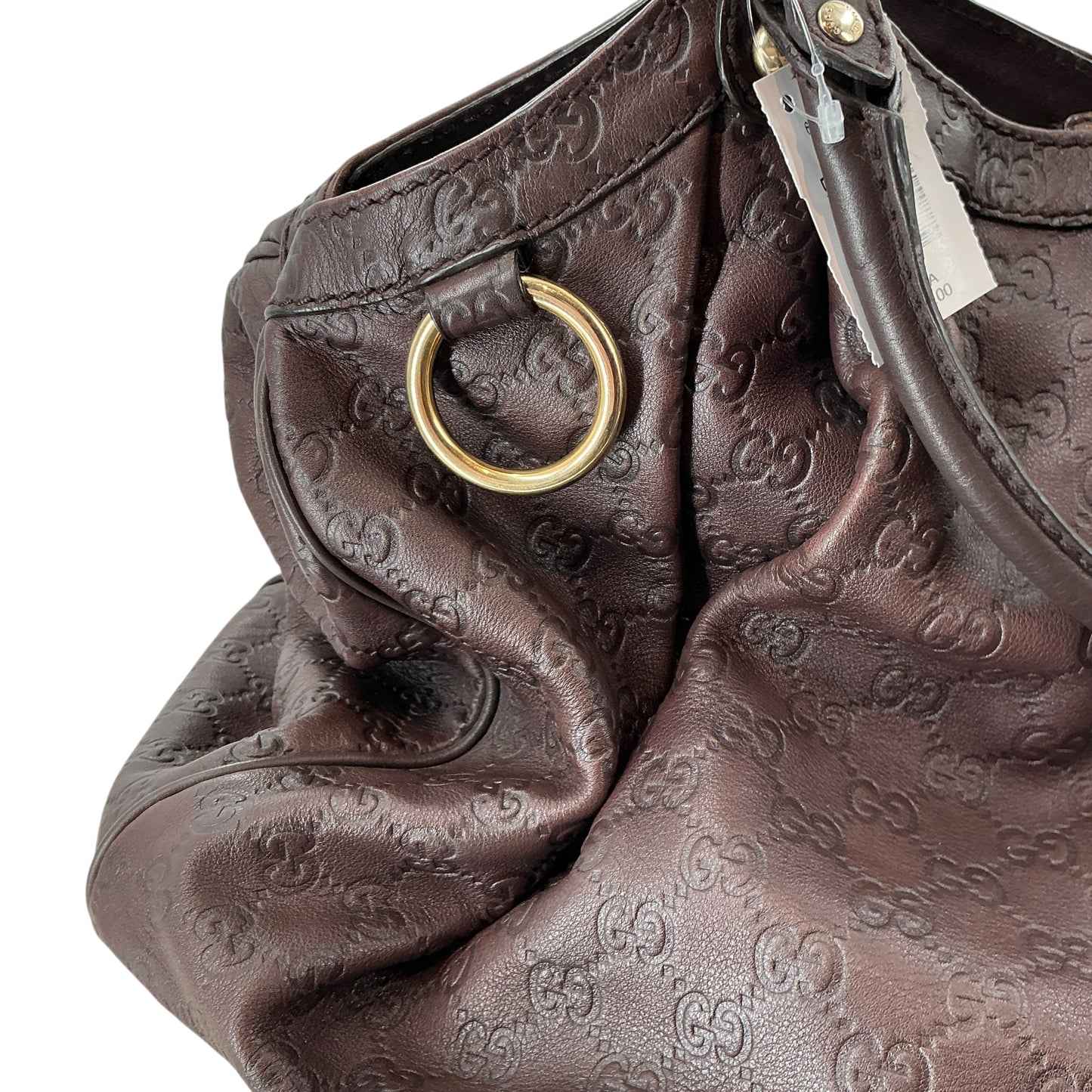 Gucci Dark Brown Guccissima Leather Sukey Tote Bag