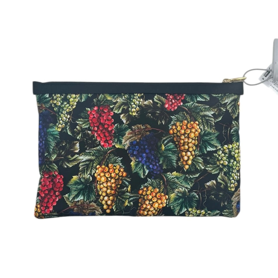 Dolce & Gabbana Multicolor Grape Print Nylon Clutch Pouch