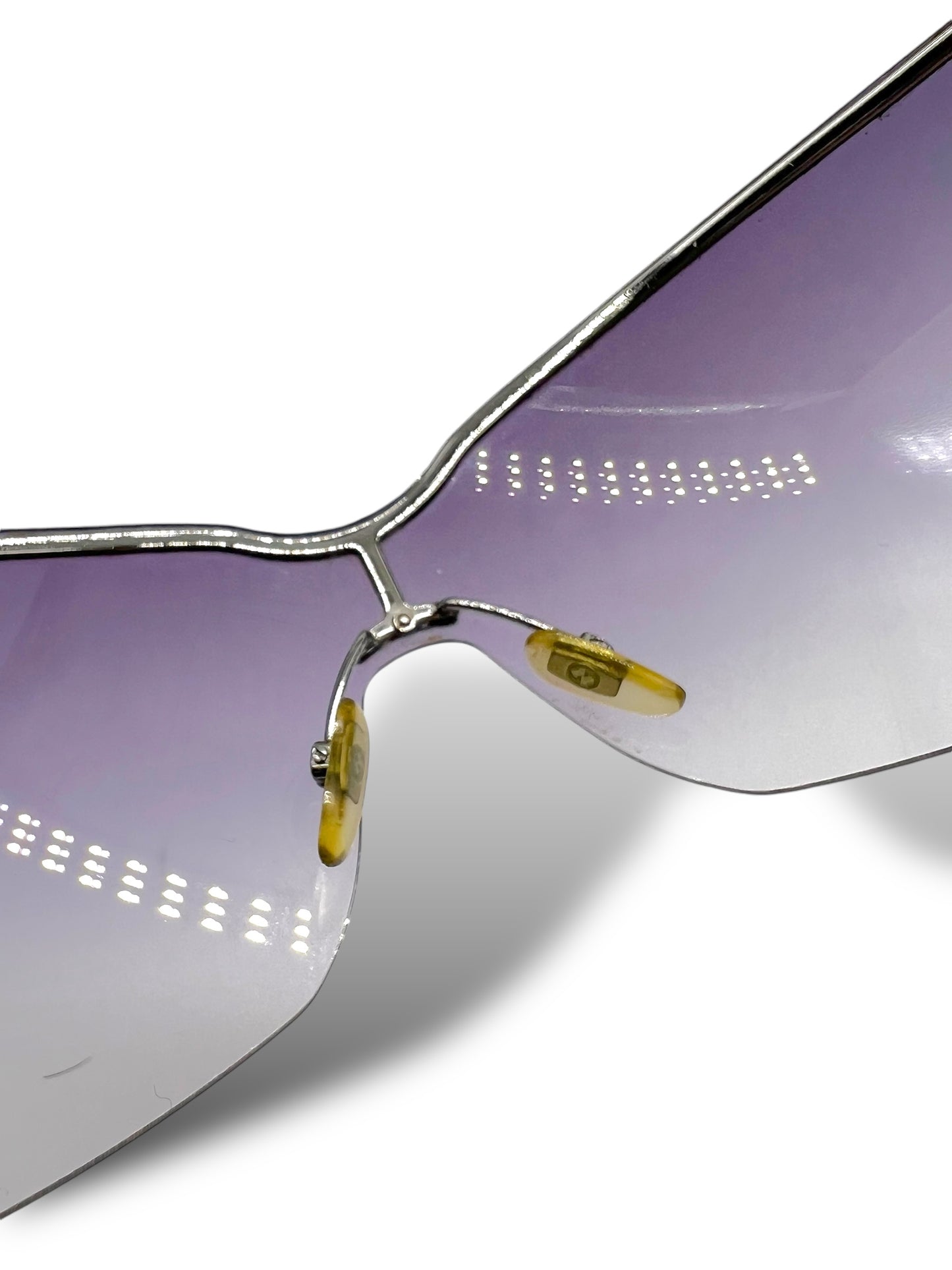 Gucci Oversized Shield Rimless Ski Sunglasses