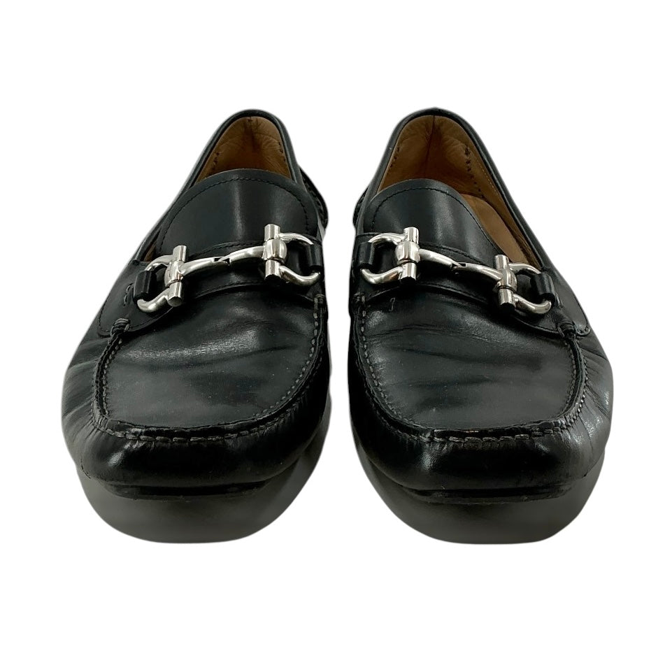 Salvatore Ferragamo 'Parigi' Men's Driver Black Leather Loafers