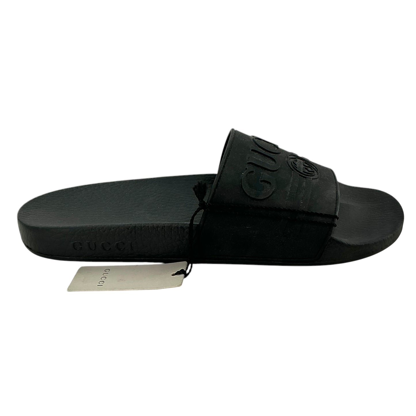 Gucci Logo Rubber Slide Sandals
