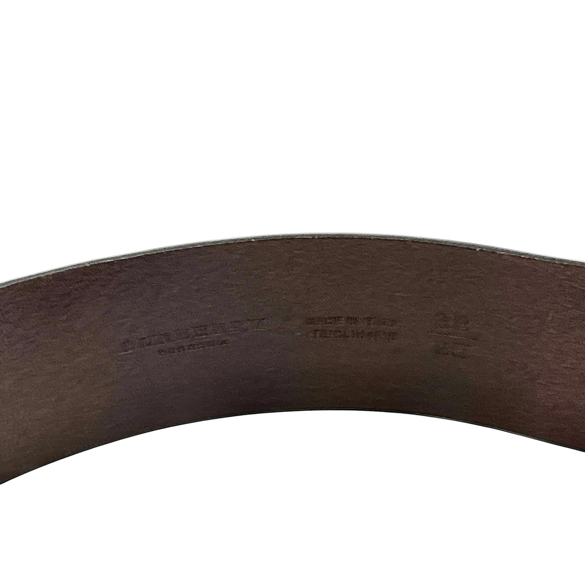 Burberry Prorsum Vintage Brown Leather Round Plaque Statement Belt
