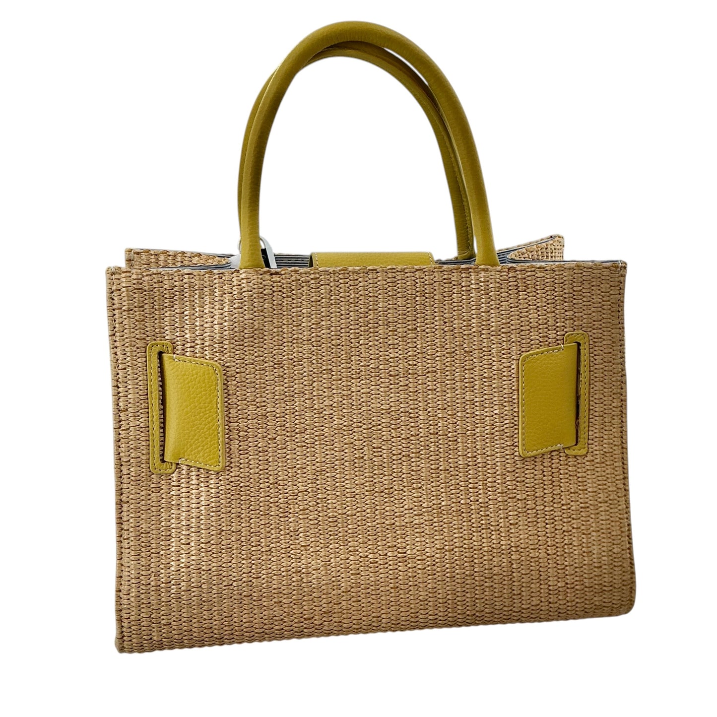 J.McLaughlin Holland Straw Tote in Chartreuse